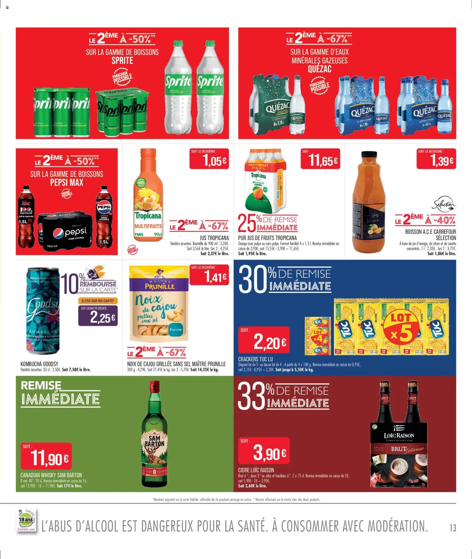 {H1} | Page: 13 | Produits: Kombucha, Base, Jus, Pepsi Max