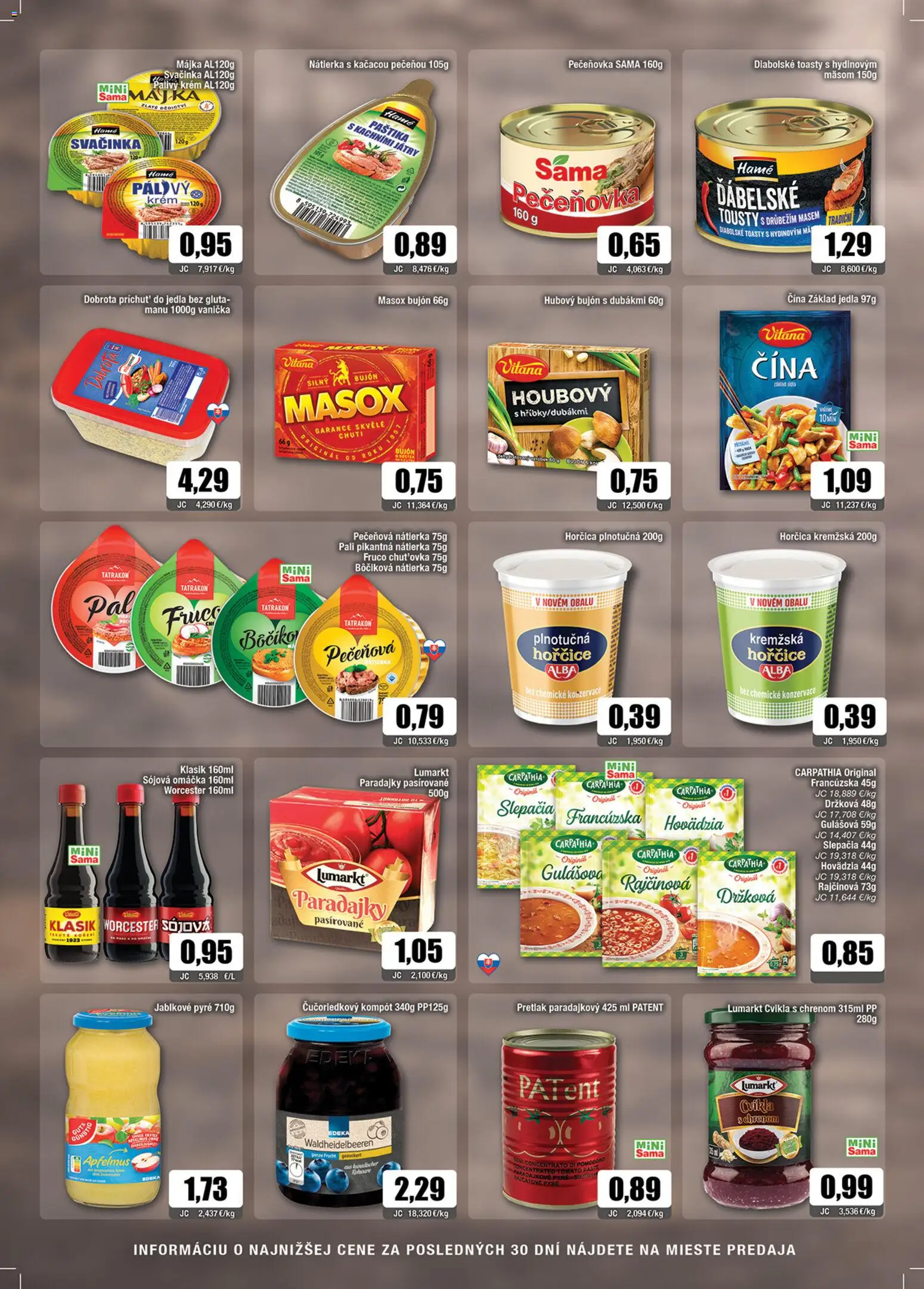 Nové Sama akcie – leták je platný od 20.02.2026 | Strana: 5 | Produkty: Masox, Cvikla, Krém, Omáčka