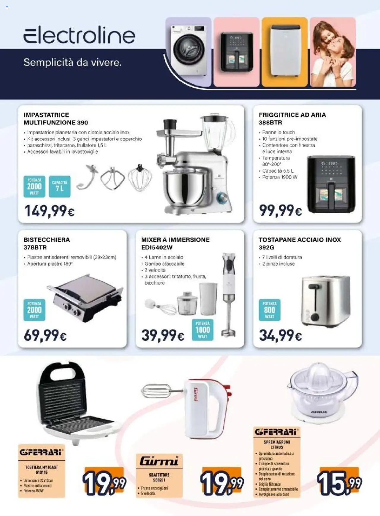 Volantino Unieuro del 13.10.2025 | Pagina: 9 | Prodotti: Friggitrice ad aria, Sbattitore, Lavastoviglie, Ciotola