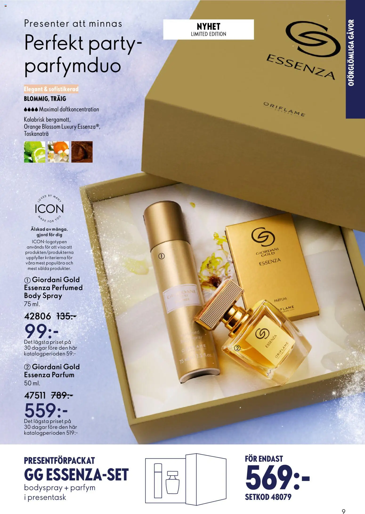 Oriflame reklamblad aktuell från 10.12.2025 | Sida: 9 | Produkter: Parfym, Set