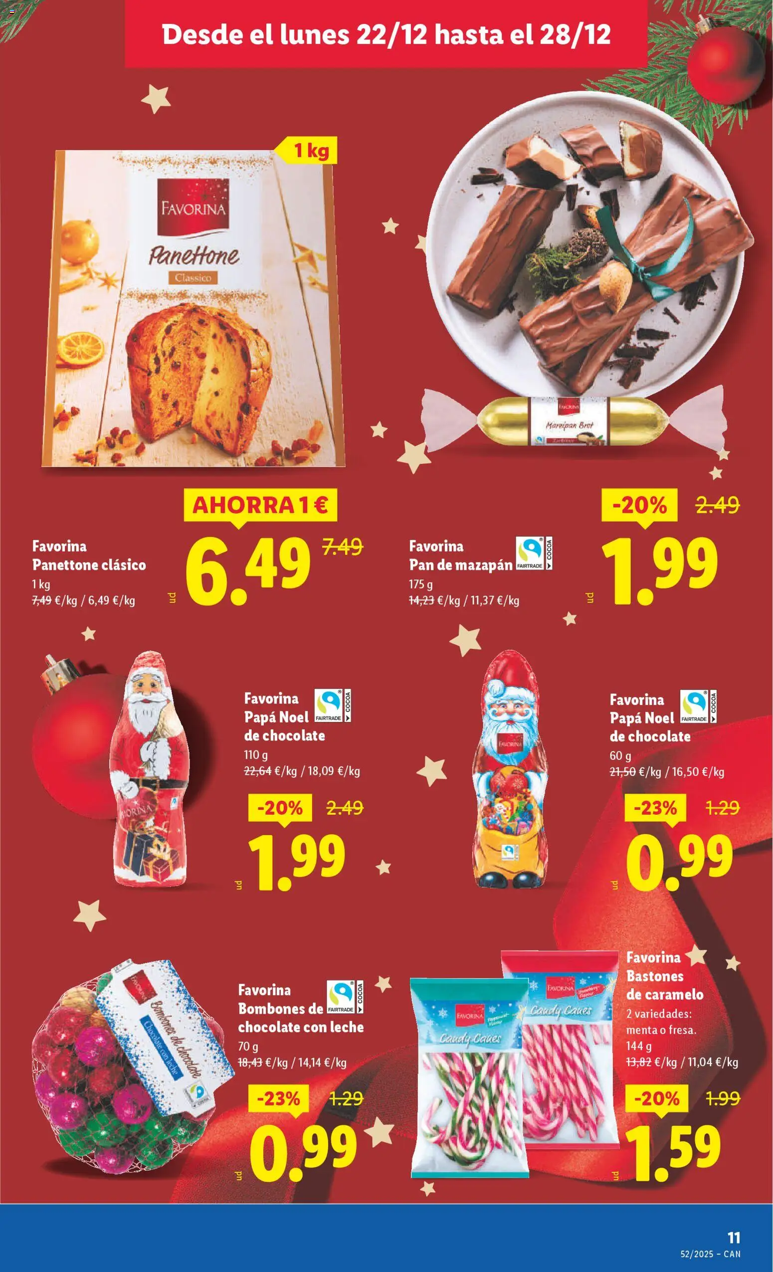 Lidl - Canarias │ válido desde el 22.12.2025 | Página: 17 | Productos: Leche, Pan, Chocolate, Chocolate con leche