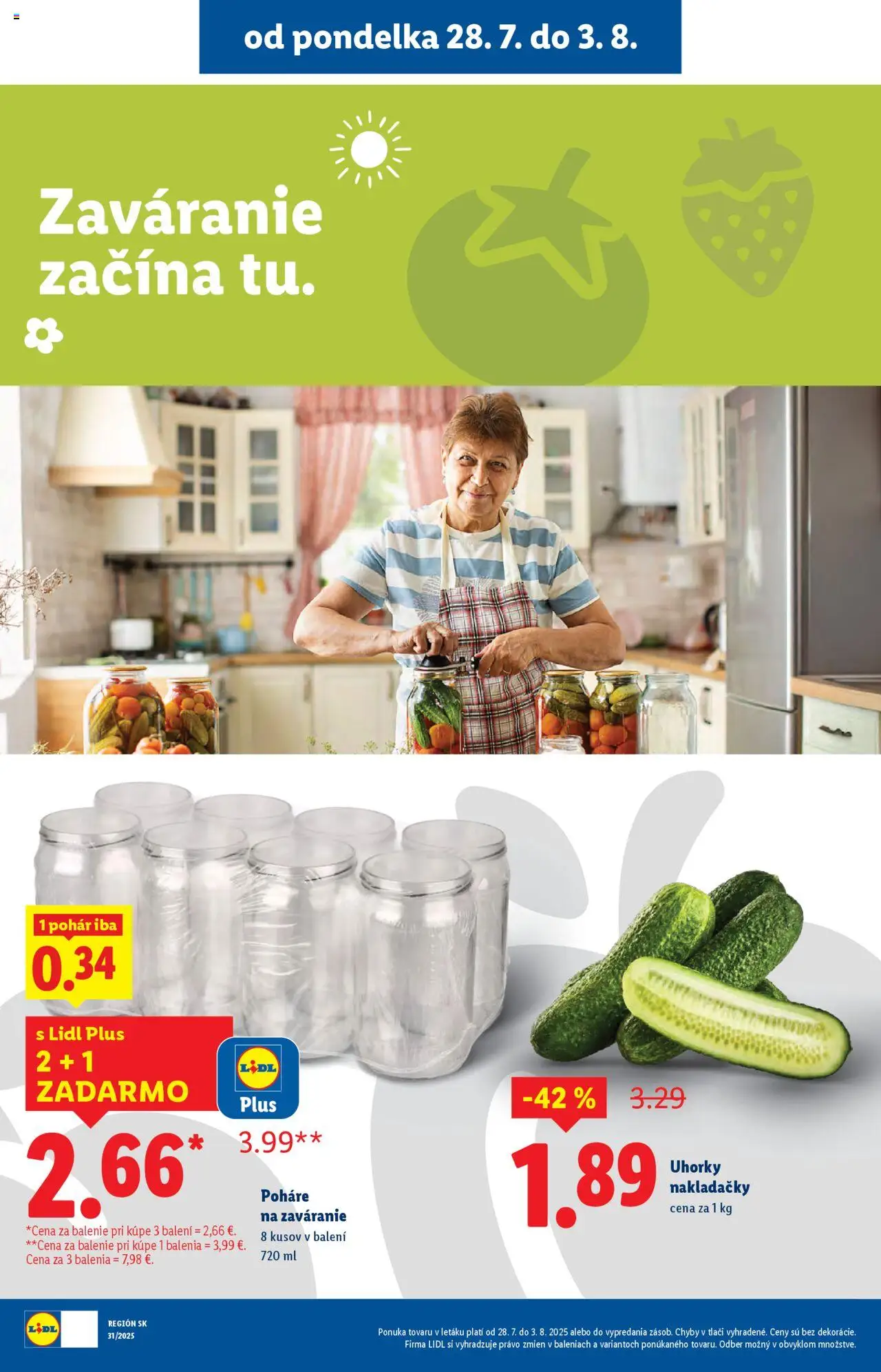 Lidl leták │ platný od 28.07.2025 | Strana: 38 | Produkty: Uhorky