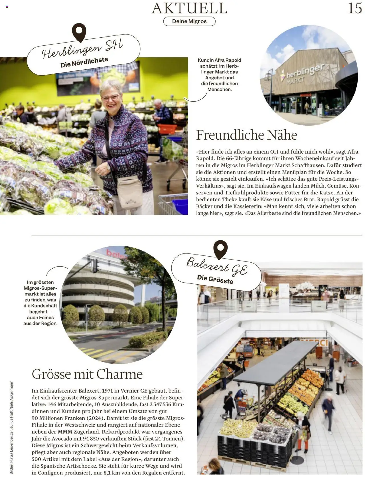 Migros Magazin – gültig ab 13.10.2025 | Seite: 15 | Produkte: Theke, Käse, Avocado, Bilder