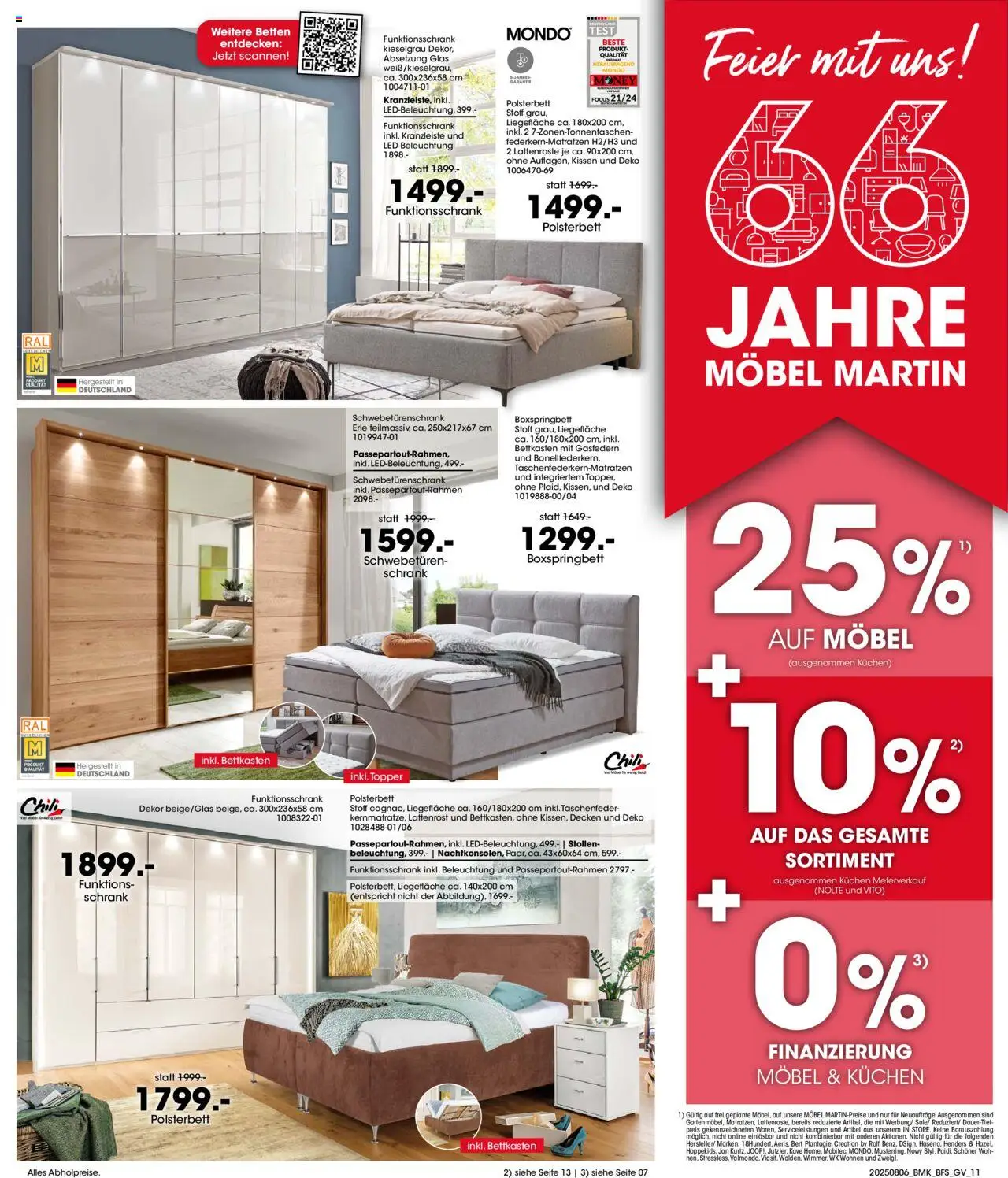 Möbel Martin Prospekt 	 - gültig ab dem 06.08.2025 | Seite: 11 | Produkte: Kissen, Boxspringbett, Topper, Kuchen