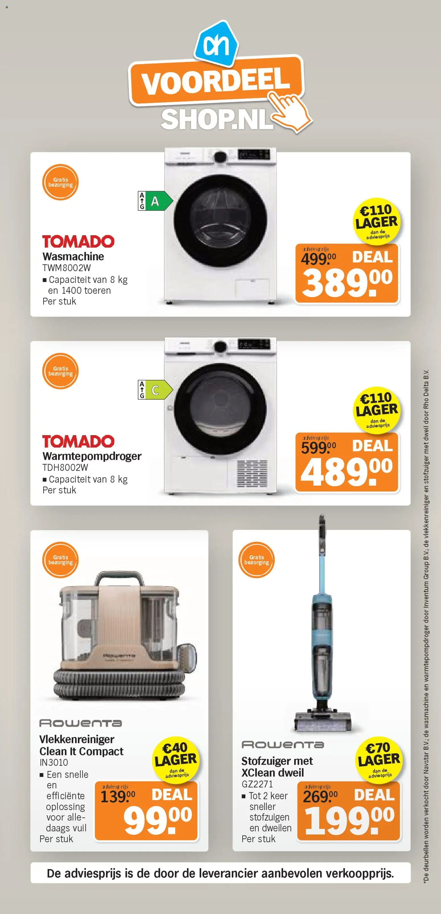 {H1} | Pagina: 34 | Producten: Wasmachine, Stofzuiger