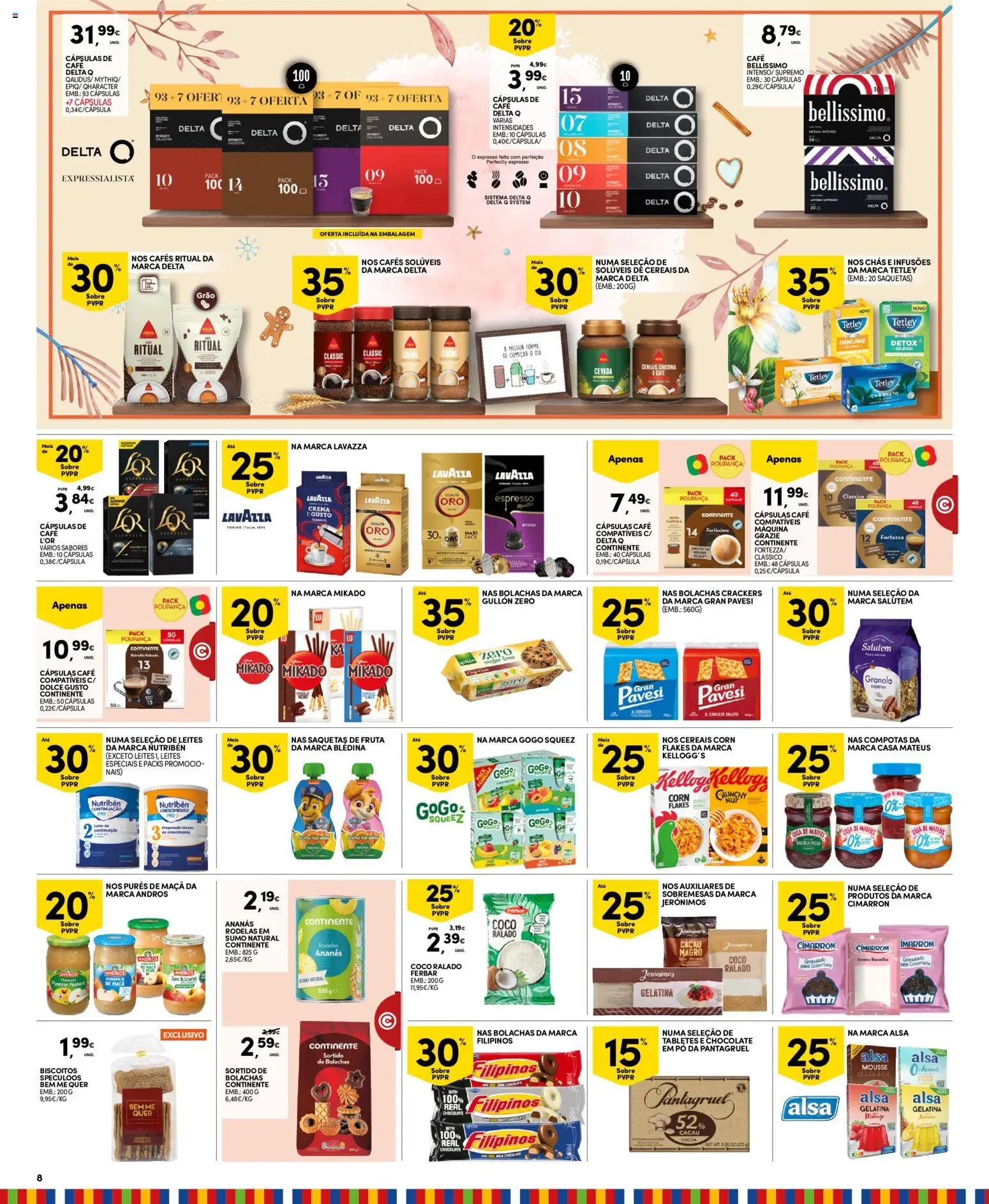 Continente - Madeira │ válido de 02.12.2025 | Página: 8 | Produtos: Gelatina, Cápsulas café, Sumo, Dolce gusto
