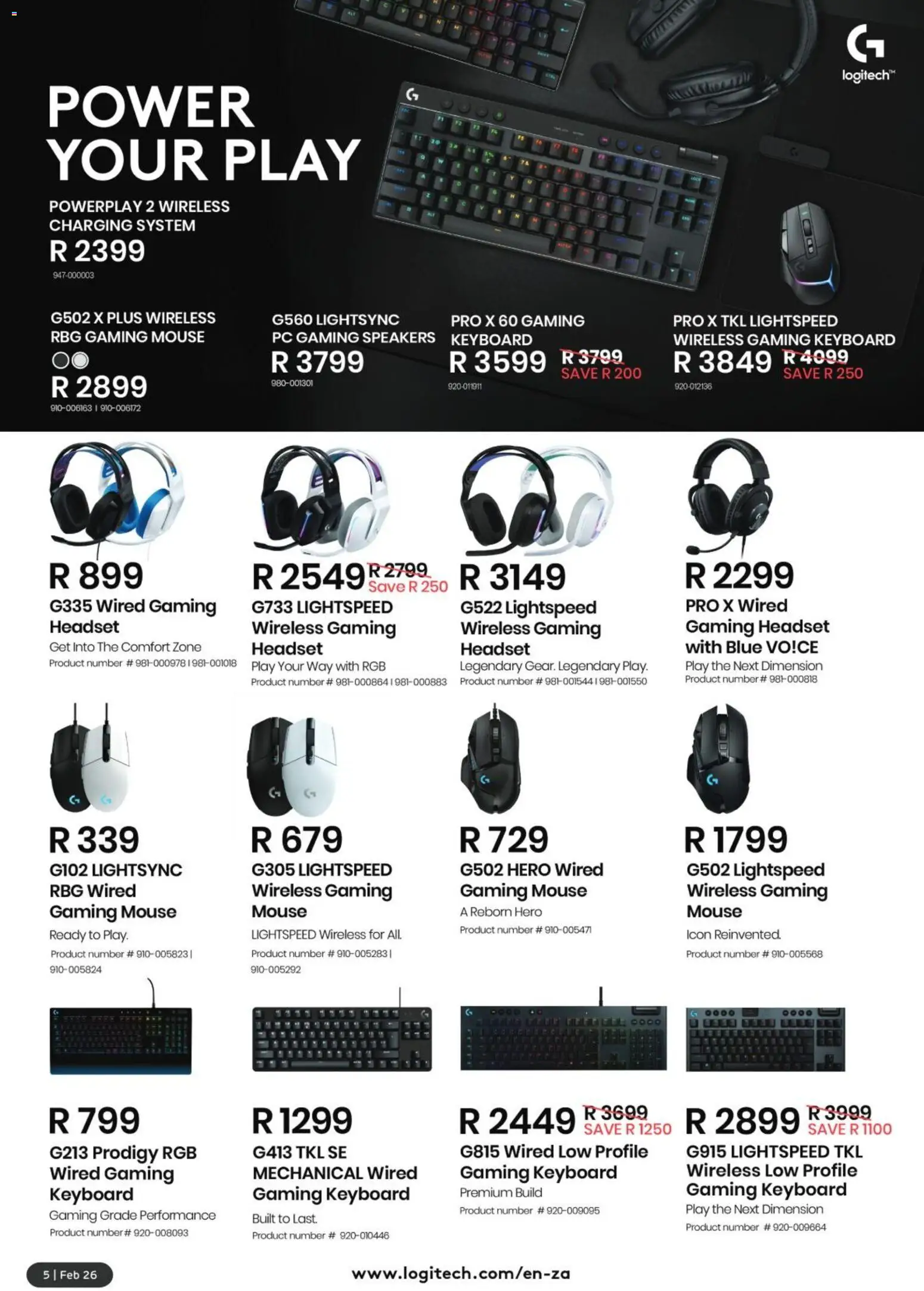 New Computer Mania catalogue – valid from 01.02.2026 | Page: 6 | Products: Headset, PC, Mouse, Keyboard