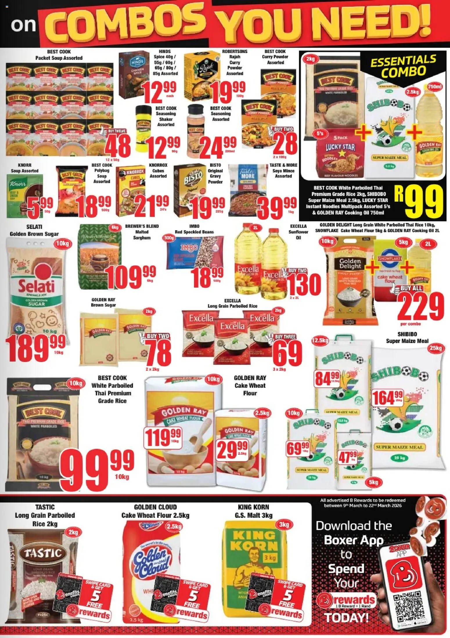 New Boxer catalogue – valid from 23.02.2026 | Page: 9 | Products: Soup, Soya mince, Curry powder, Sugar