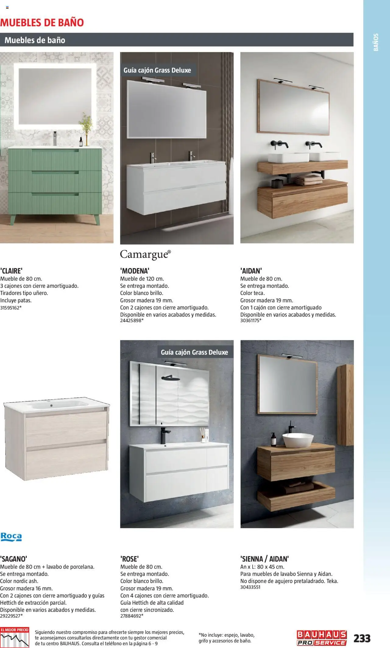 Bauhaus - ProService  │ válido desde el 24.02.2025 | Página: 233 | Productos: Teléfono, Muebles, Lavabo, Baño