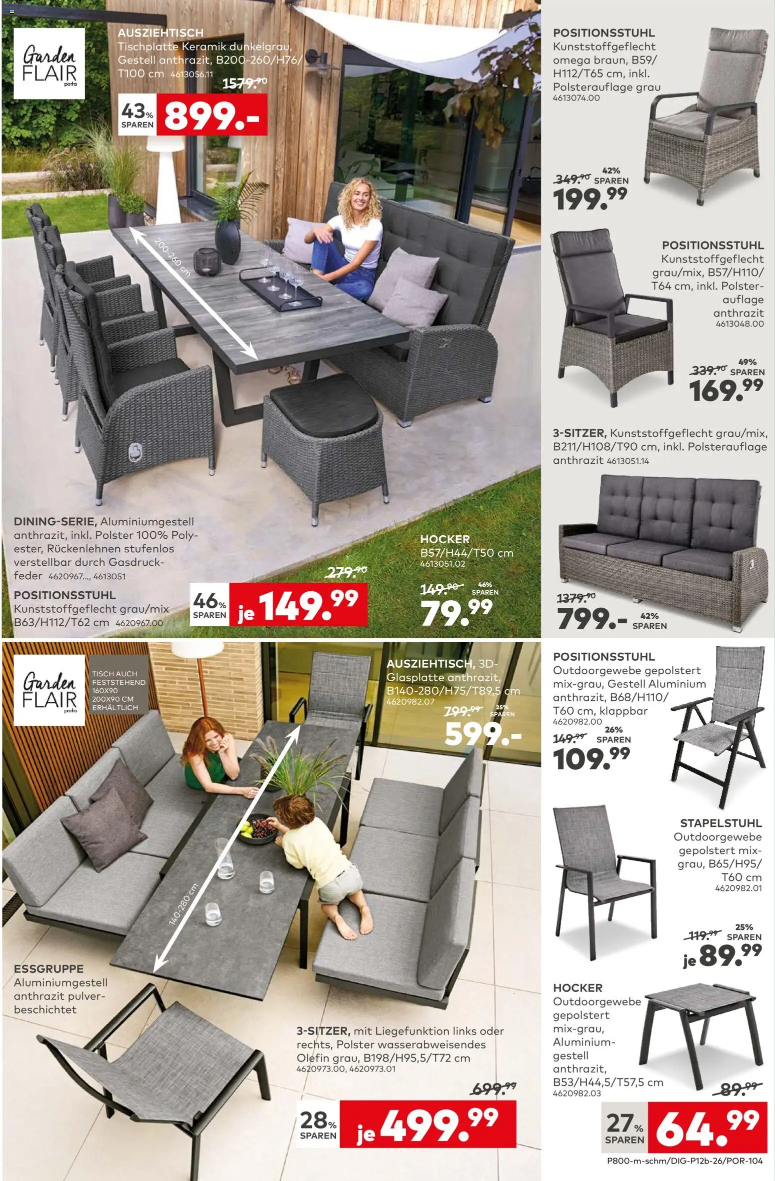 Porta! Prospekt garten – gültig ab 09.03.2026 | Seite: 5 | Produkte: Hocker, Essgruppe, Tisch