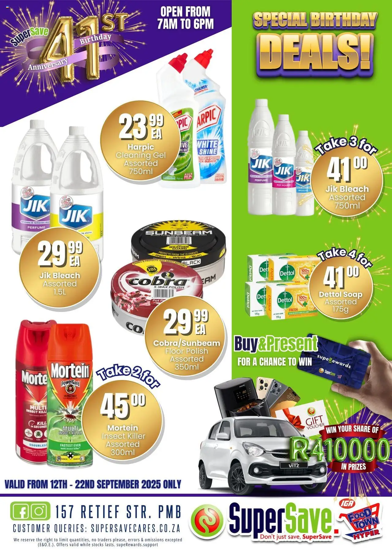 New Super Save catalogue – valid from 16.09.2025 | Page: 50 | Products: Bleach, Perfume, Soap