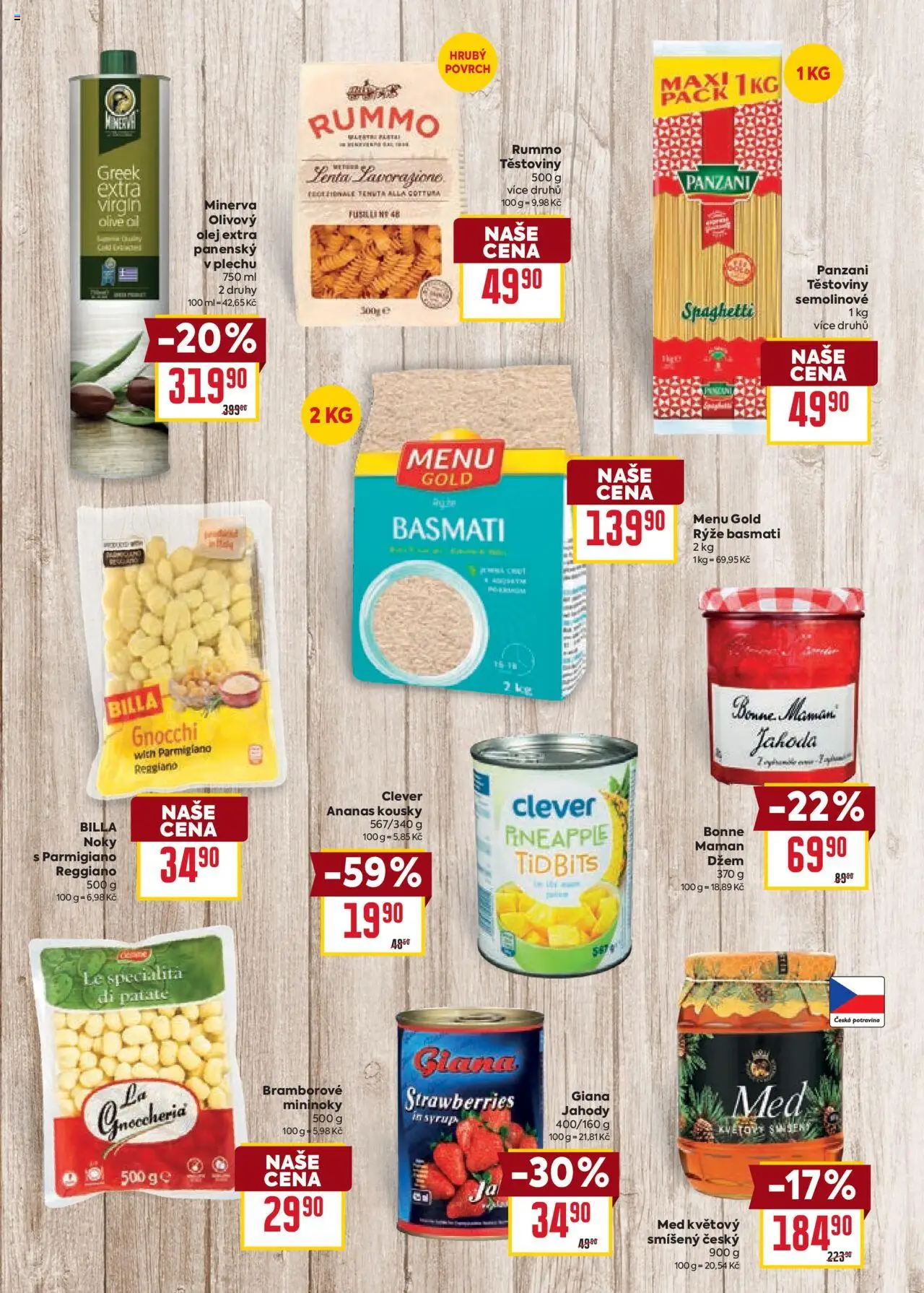 Billa leták - Grilování od 20.08.2025 | Strana: 5 | Produkty: Džem, Olej, Rýže basmati, Gnocchi