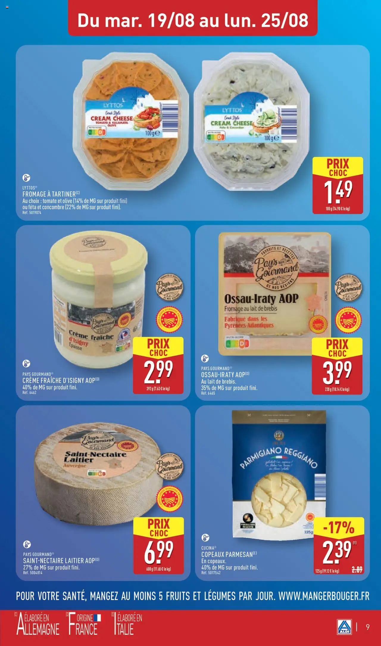  | Page: 11 | Produits: Feta, Lait, Crème fraiche, Crème