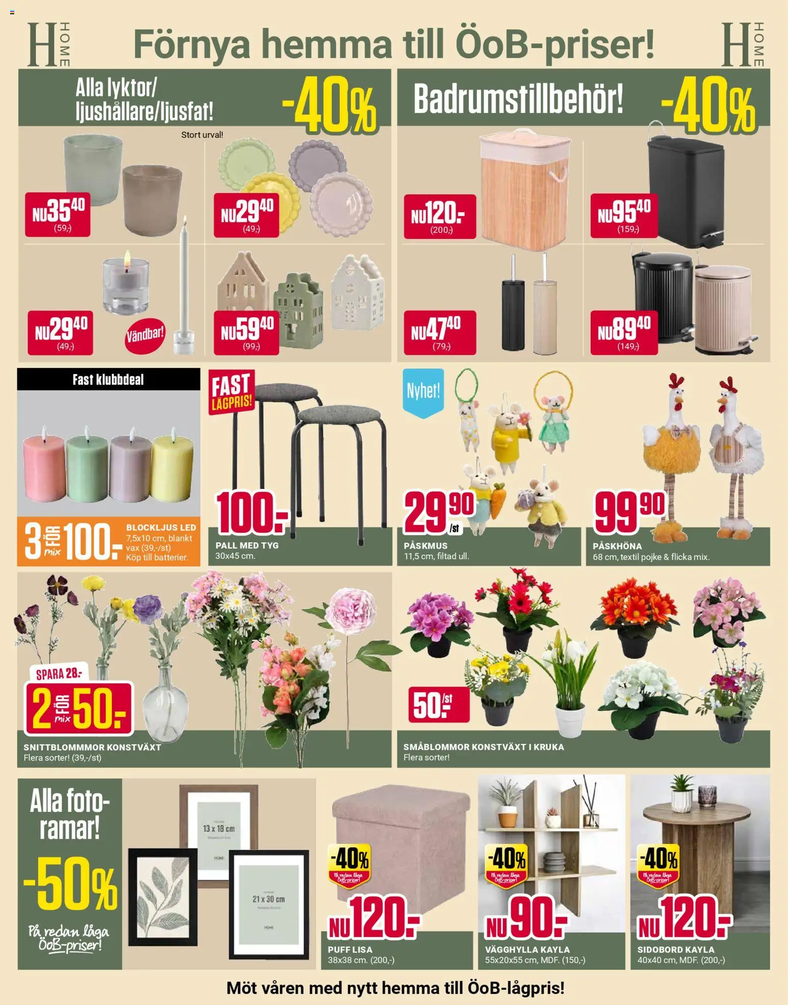 ÖoB reklamblad aktuell från 02.03.2026 | Sida: 6 | Produkter: Pall, Konstväxt, Puff, Kruka