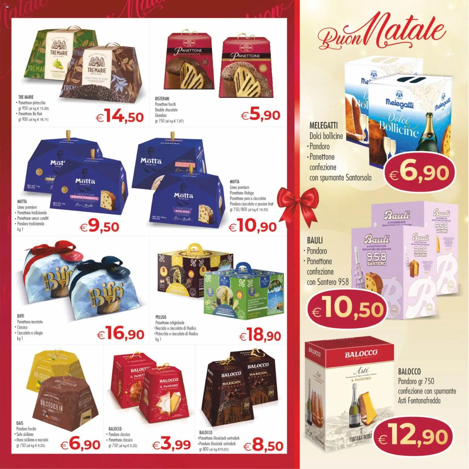 Volantino MerSi Supermercati del 13.12.2025 | Pagina: 3 | Prodotti: Cioccolato, Pandoro, Panettone, Spumante