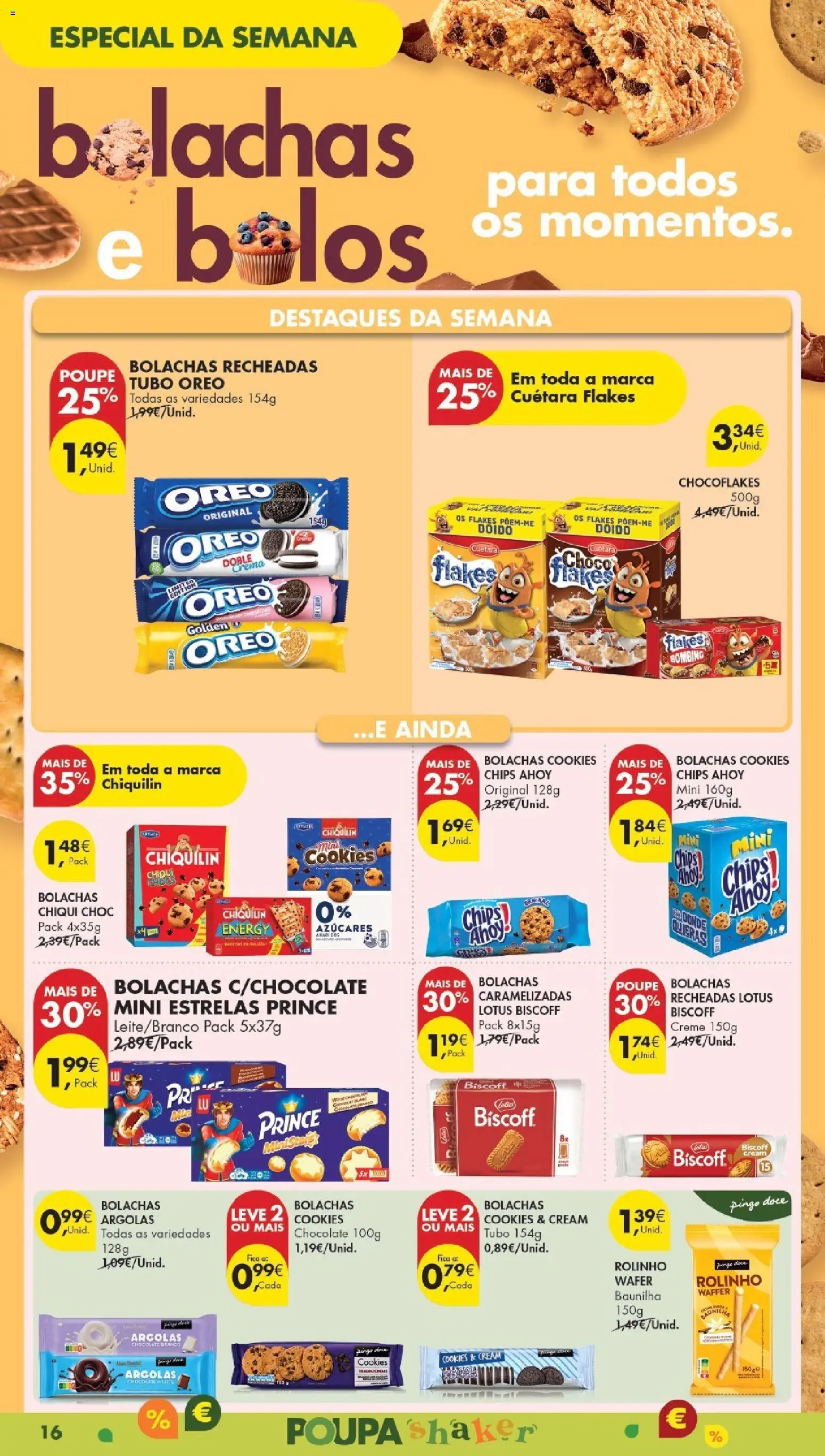 Pingo Doce Poupe Esta Semana Madeira │ válido de 17.02.2026 | Página: 16 | Produtos: Bolachas, Chocolate, Creme