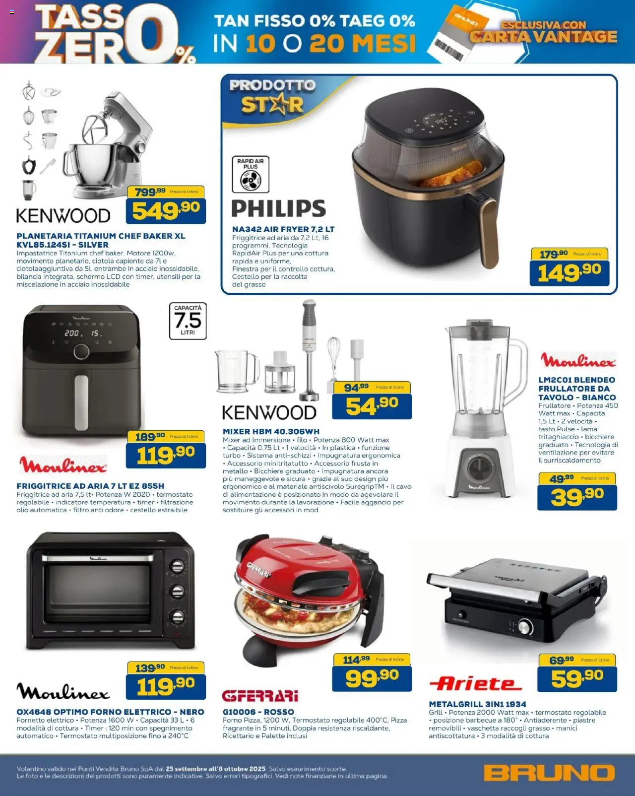 Volantino BRUNO del 25.09.2025 | Pagina: 32 | Prodotti: Friggitrice ad aria, Olio, Mixer, Forno elettrico