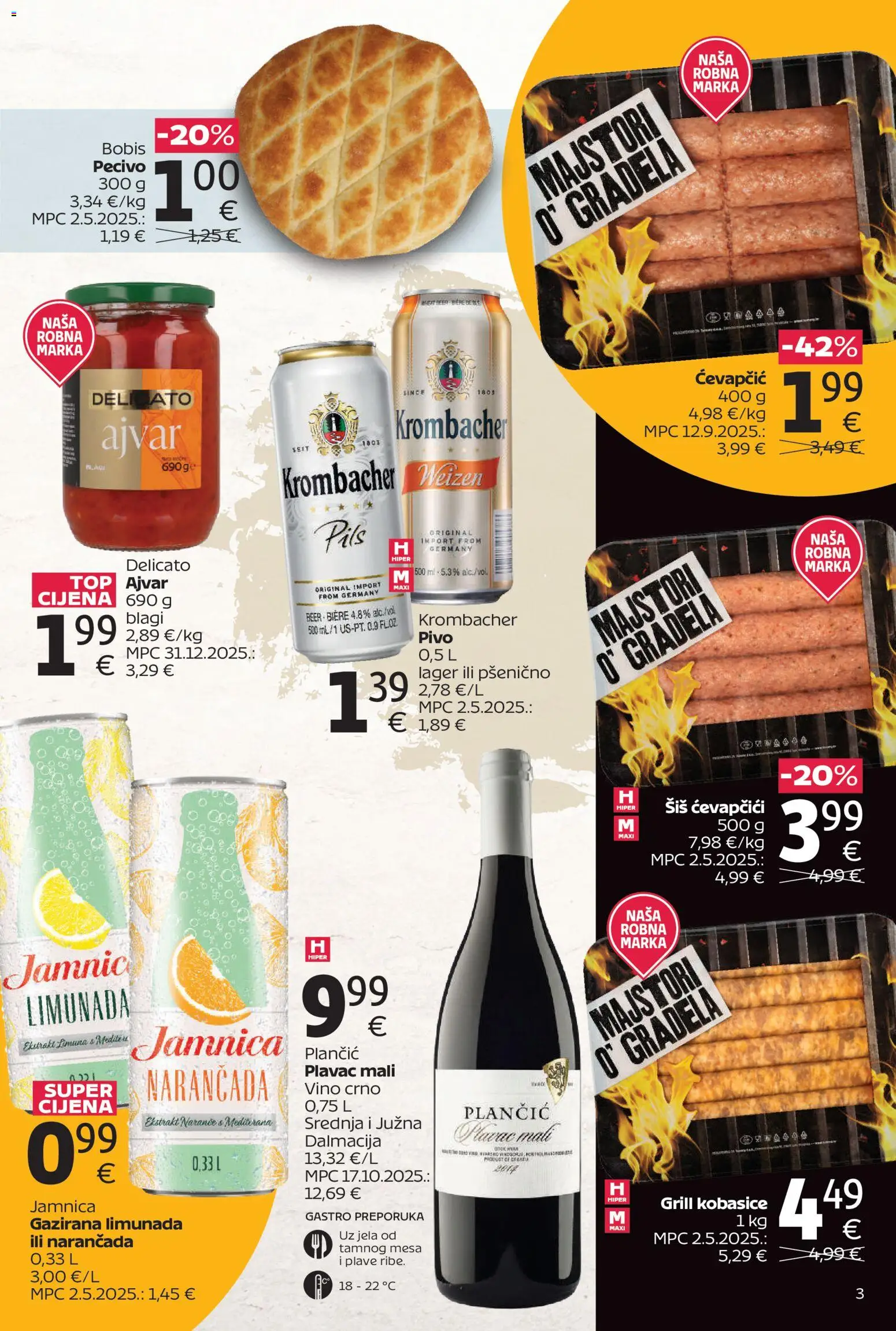 Tommy katalog | vrijedi od 27.04.2026 | Stranica: 3 | Proizvodi: Vino, Ajvar, Jamnica, Pecivo