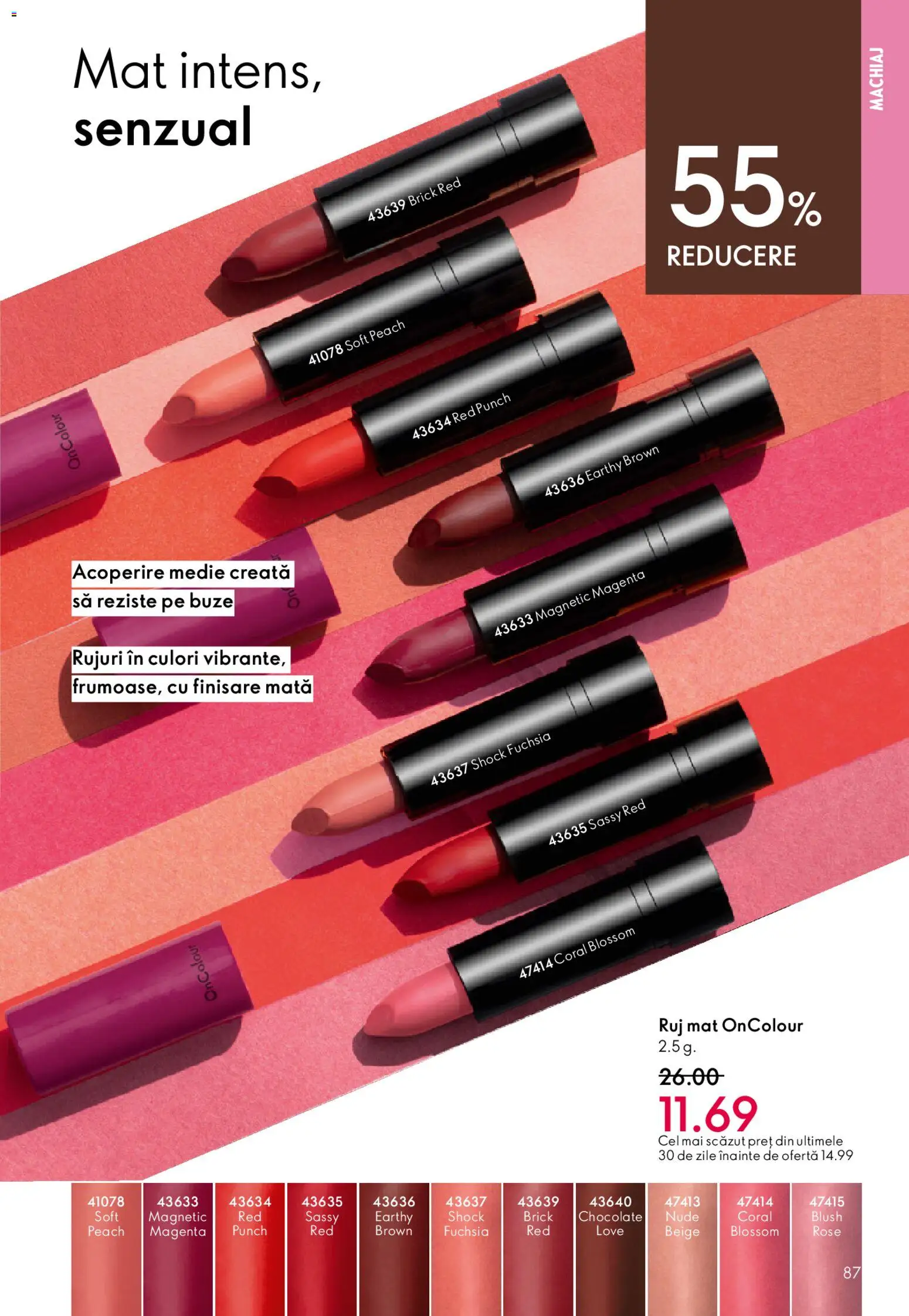 Noul catalog Oriflame – valabil de la 27.05.2026 | Pagină: 87 | Produse: Machiaj, Blush, Ruj