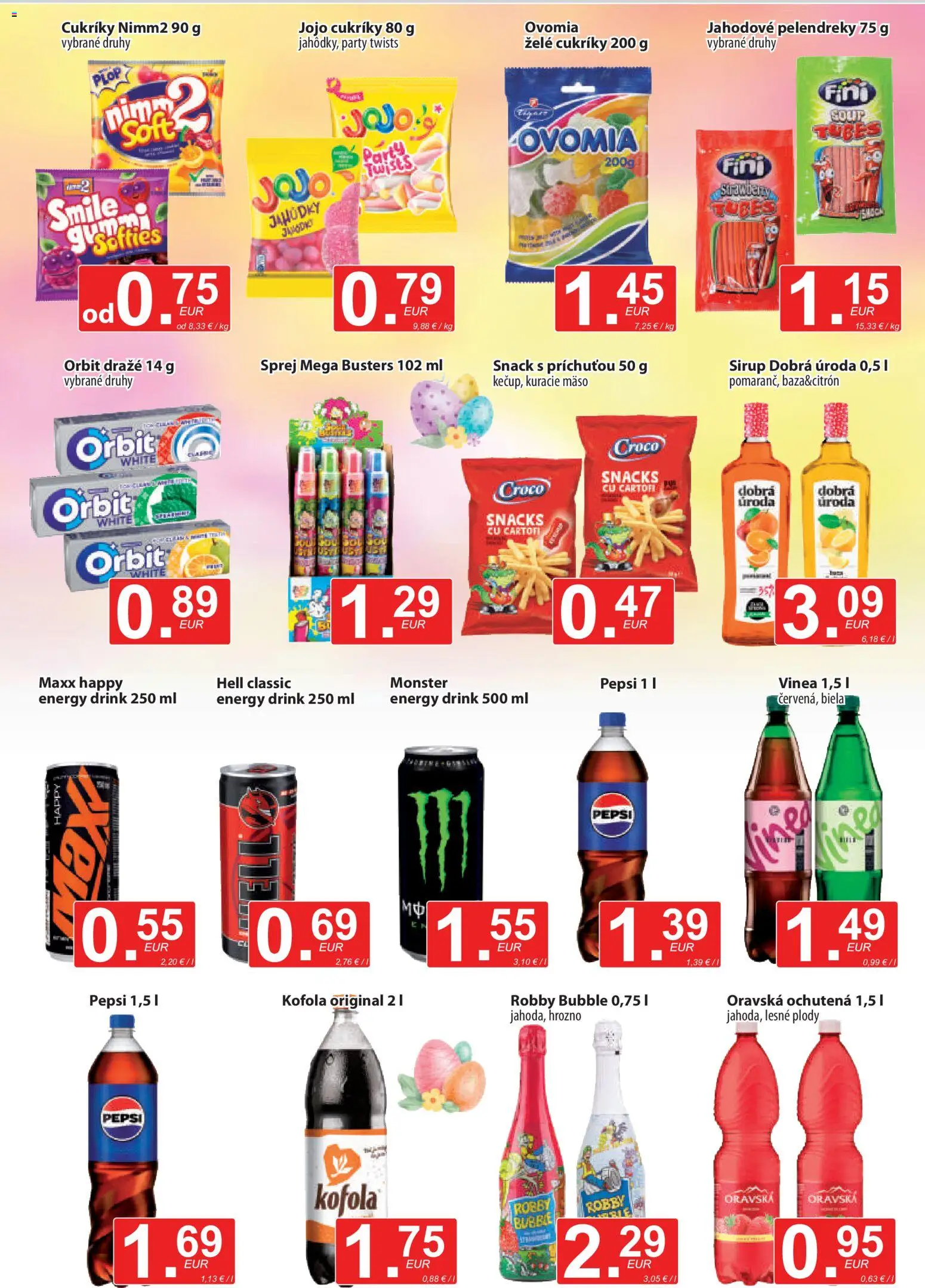 Nové CBA Verex akcie – leták je platný od 19.03.2026 | Strana: 9 | Produkty: Kuracie mäso, Pepsi, Hrozno, Vinea