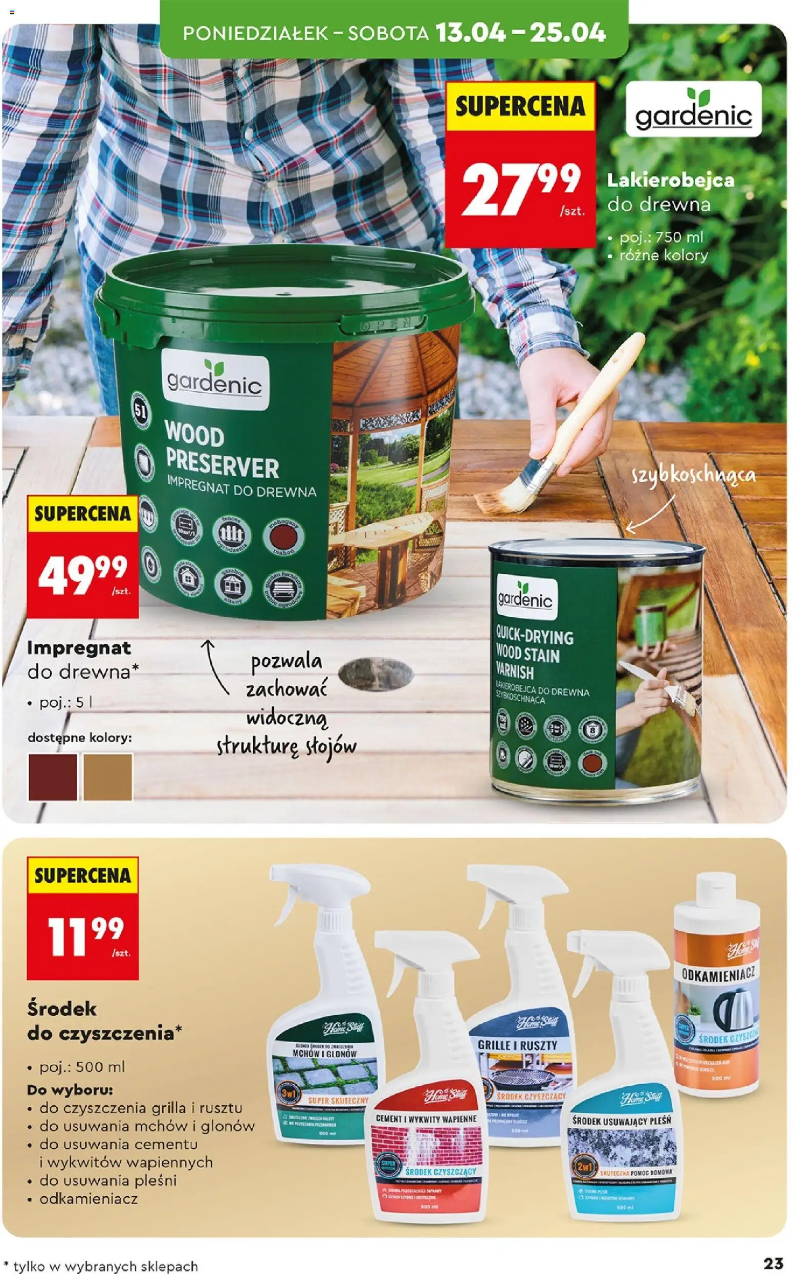 Biedronka gazetka - Hity i inspiracje od 11.04.2026 | Strona: 23 | Produkty: Impregnat do drewna