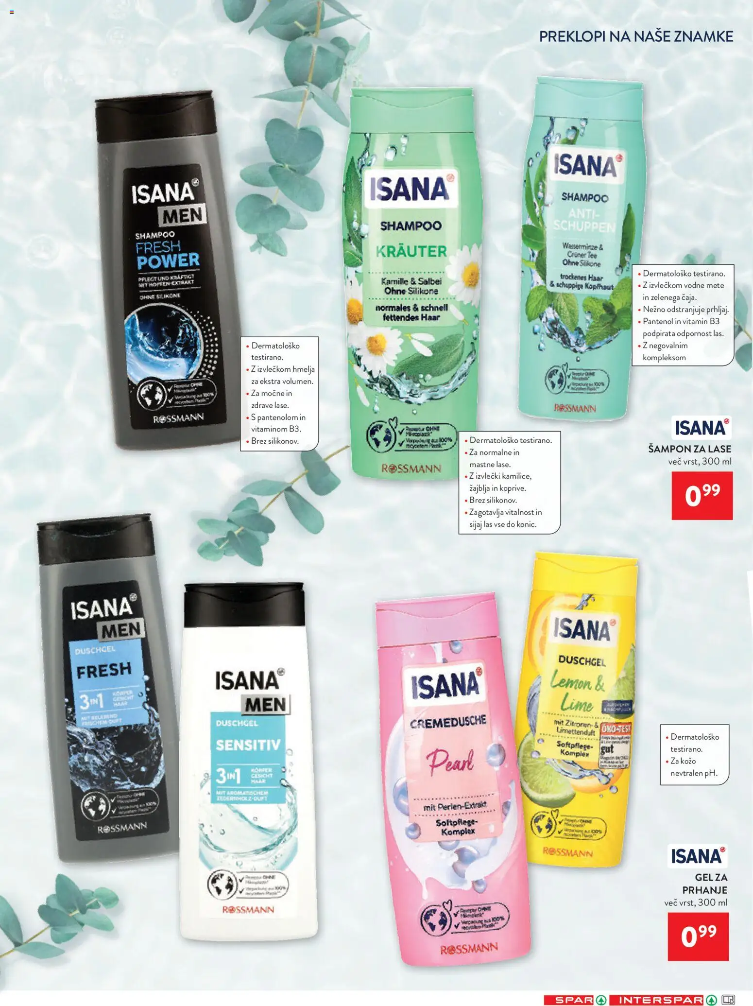 Novi Spar katalog ponudbe – veljaven od 22.04.2026 | Stran: 30 | Izdelki: Gel za prhanje, Sampon