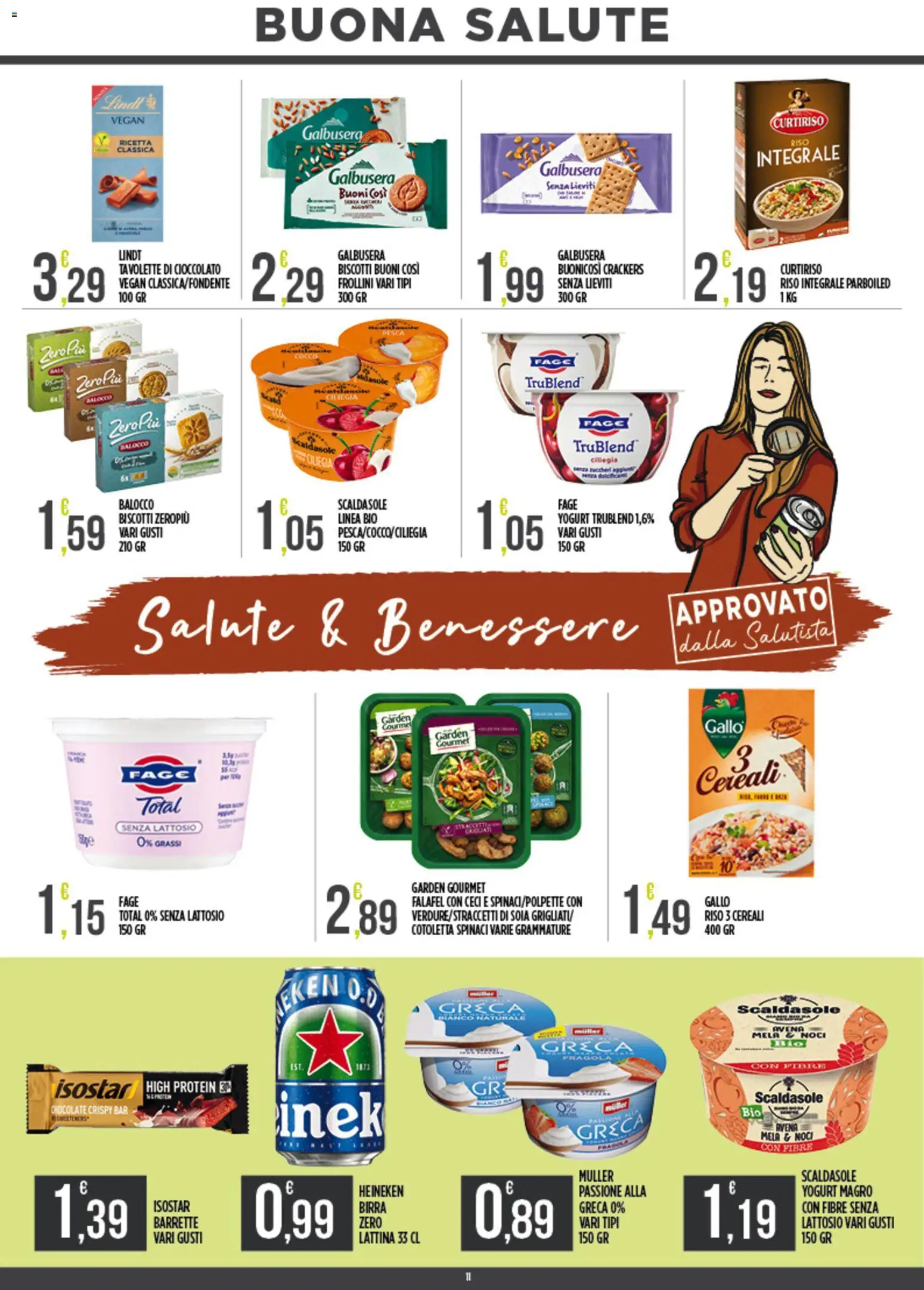 Volantino Euroesse del 23.02.2026 | Pagina: 11 | Prodotti: Riso, Biscotti, Spinaci, Crackers