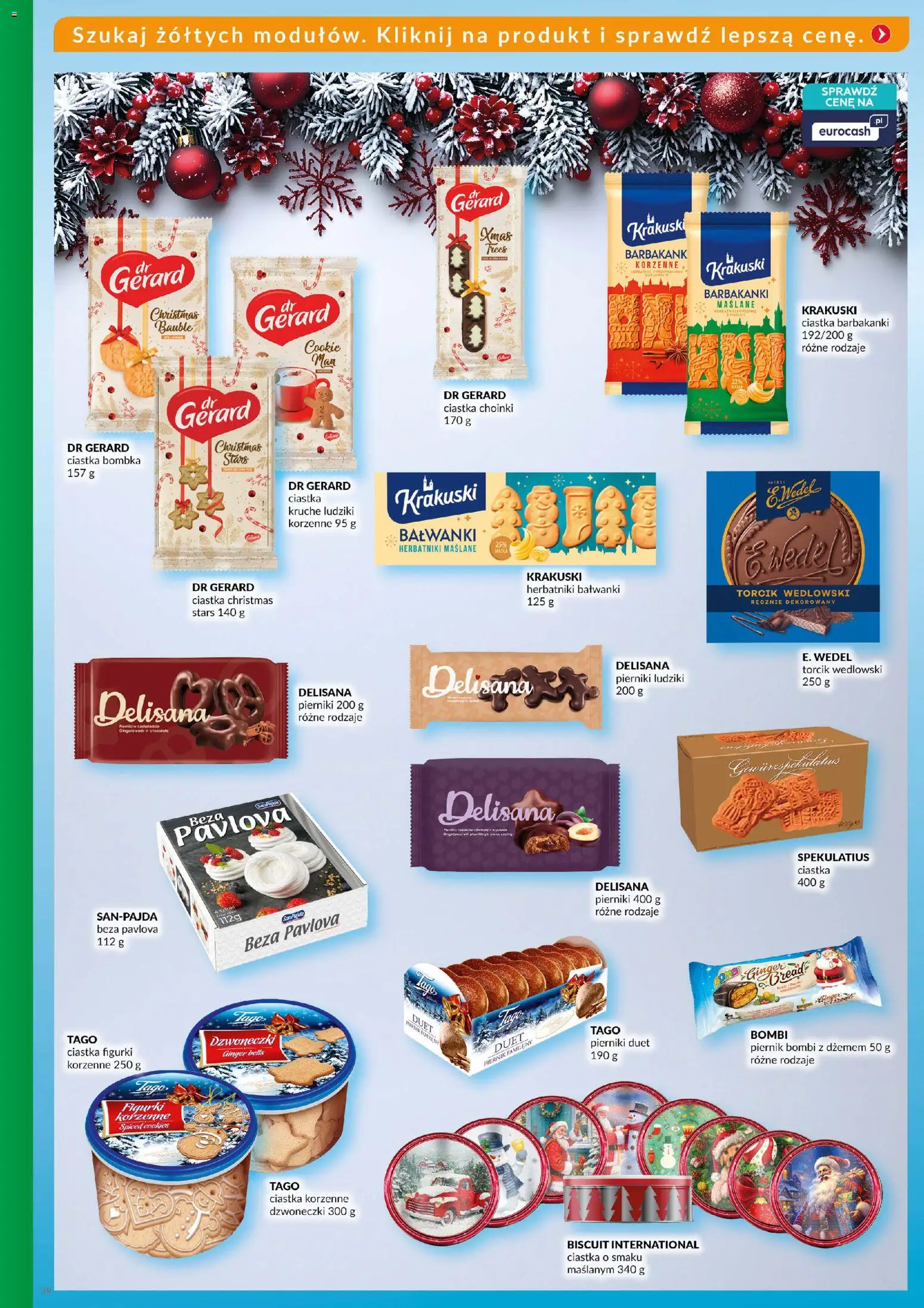 Eurocash Gazetka - Katalog Artykułów Spożywczych od 16.11.2025 | Strona: 38 | Produkty: Piernik, Figurki, Herbatniki, Ciastka korzenne