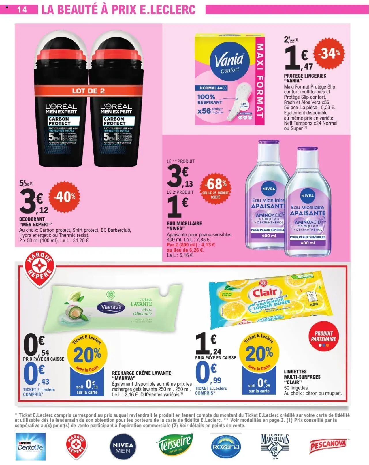  | Page: 14 | Produits: Tampons, Parfum, Eau micellaire, Déodorant