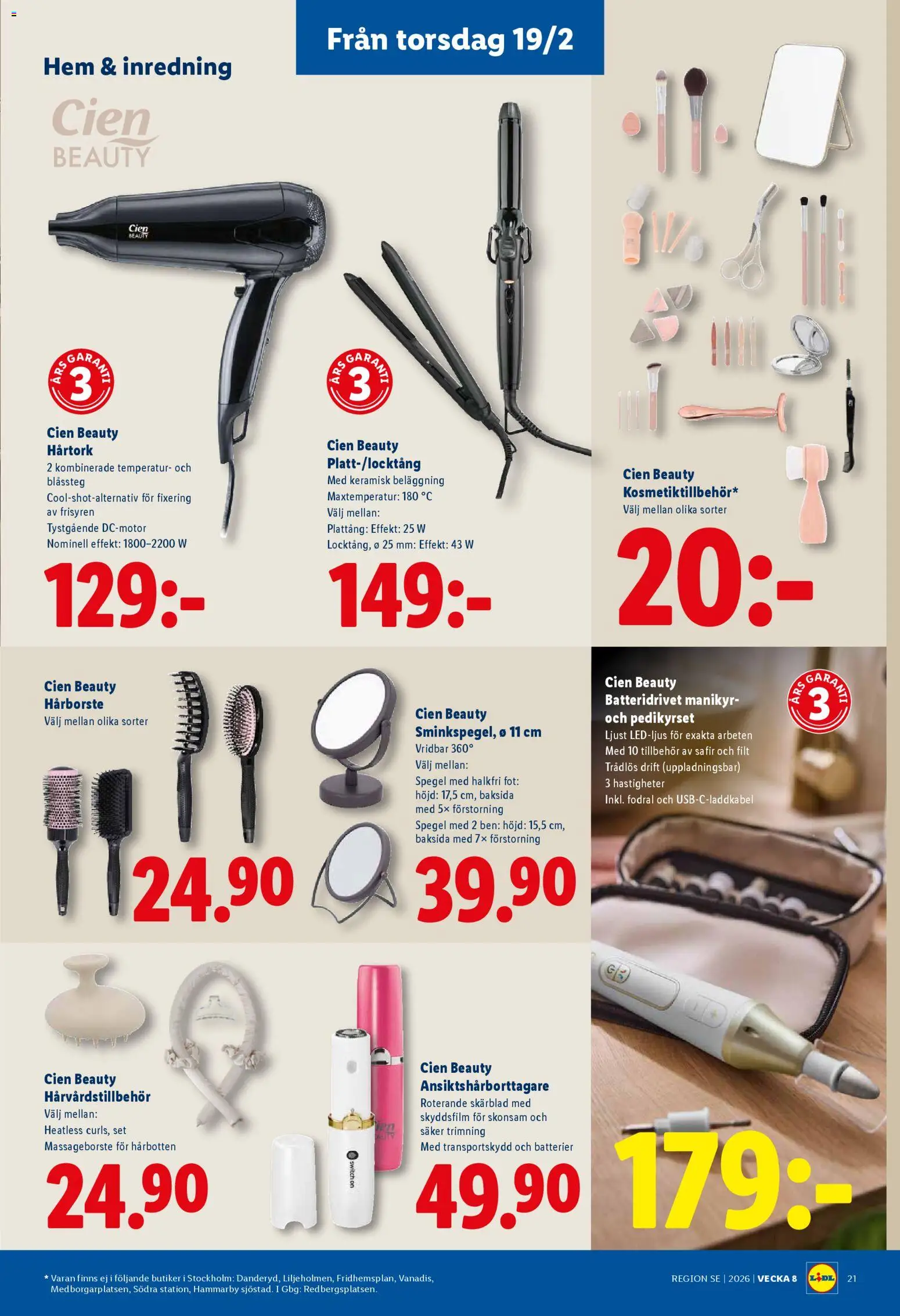 Lidl reklamblad aktuell från 16.02.2026 | Sida: 24 | Produkter: Batterier, Plattång, Filt, Hårborste