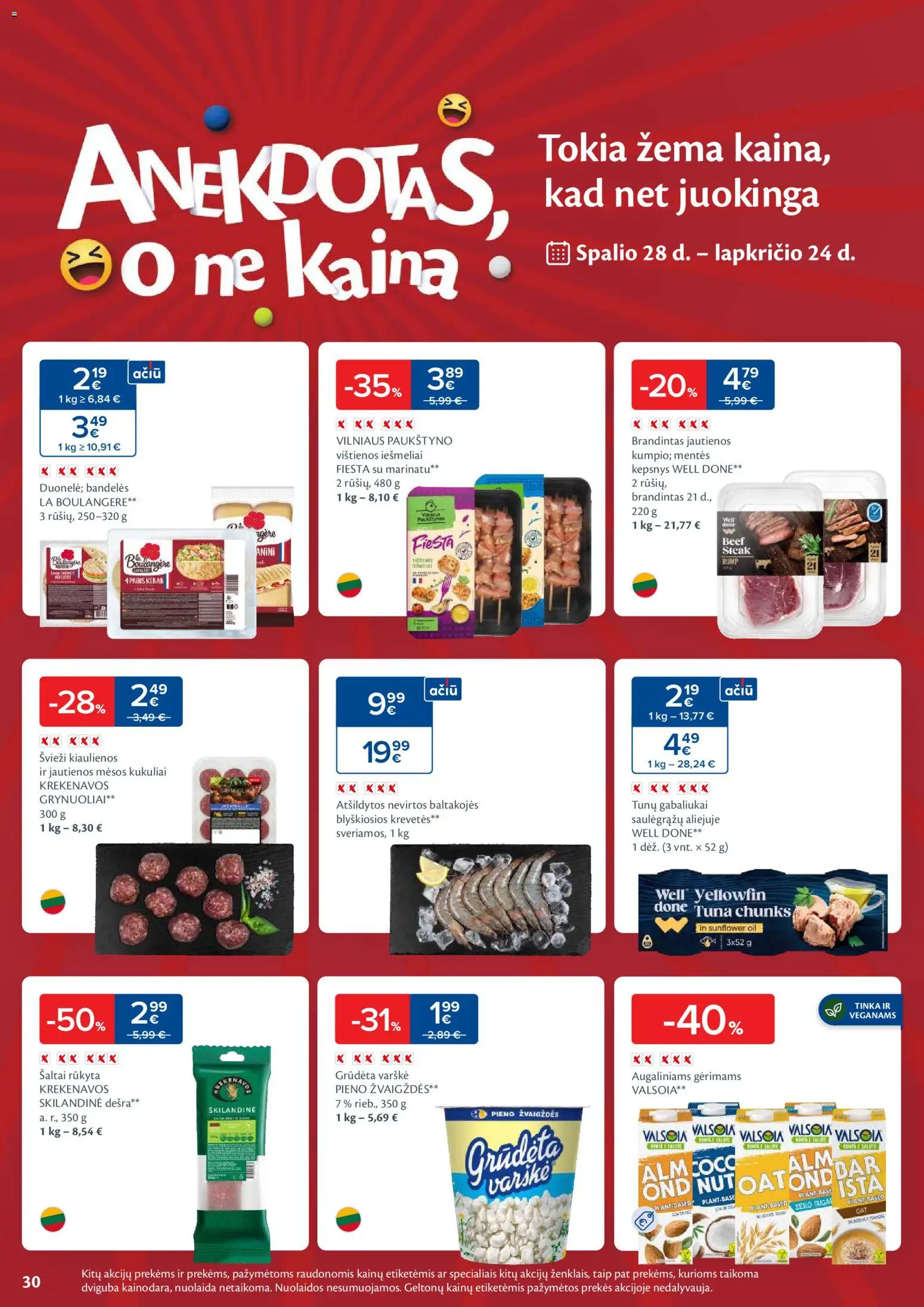 MAXIMA akcijos nuo 04.11.2025 | Puslapis: 30 | Prekių: Vištienos, Kiaulienos, Varškė, Dešra