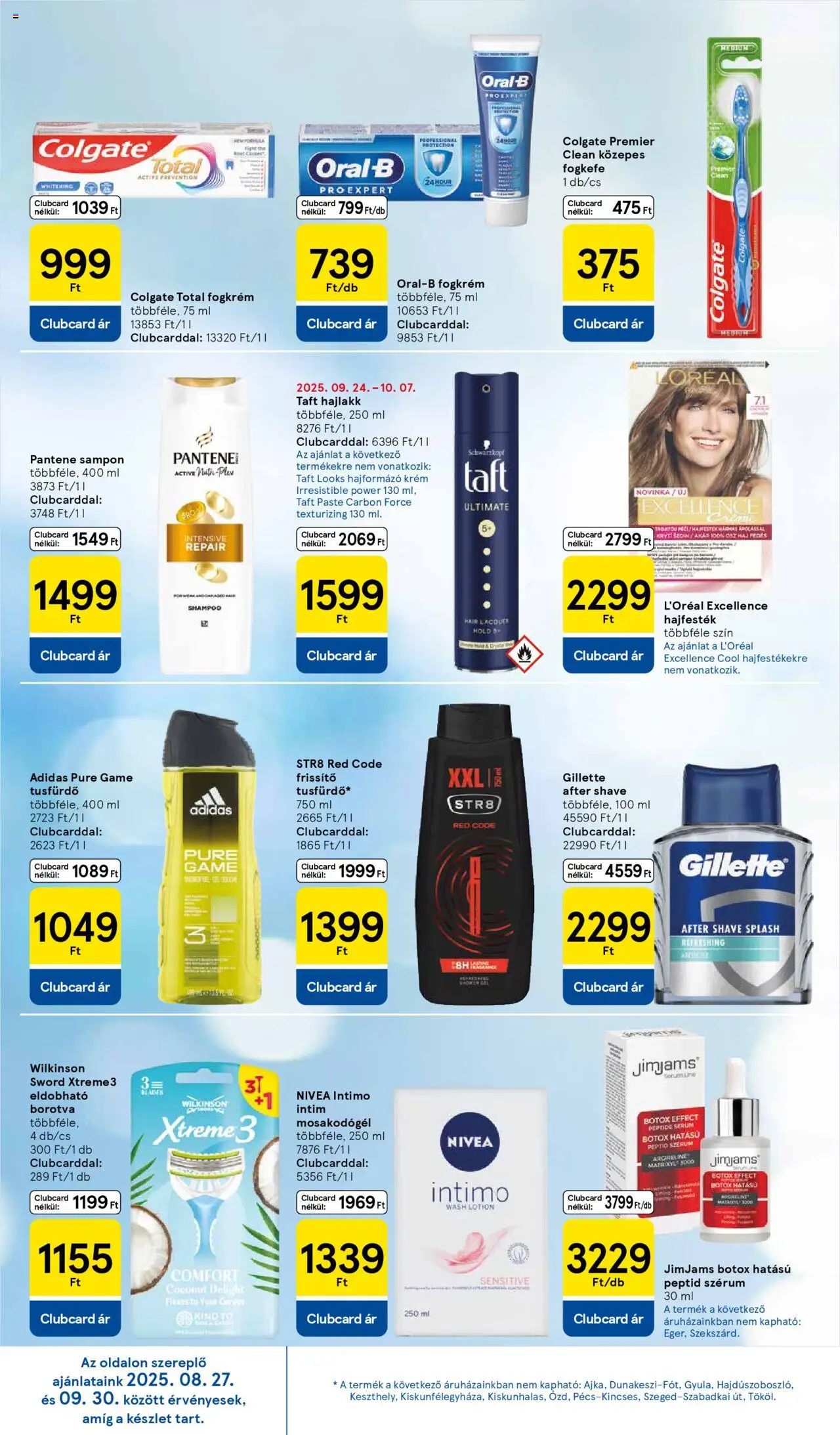 Tesco akciós ujság - amely érvényes a következő dátumtól: 25.09.2025 | Oldal: 28 | Termékek: Hajformázó, Borotva, Tusfürdő, Fogkrém