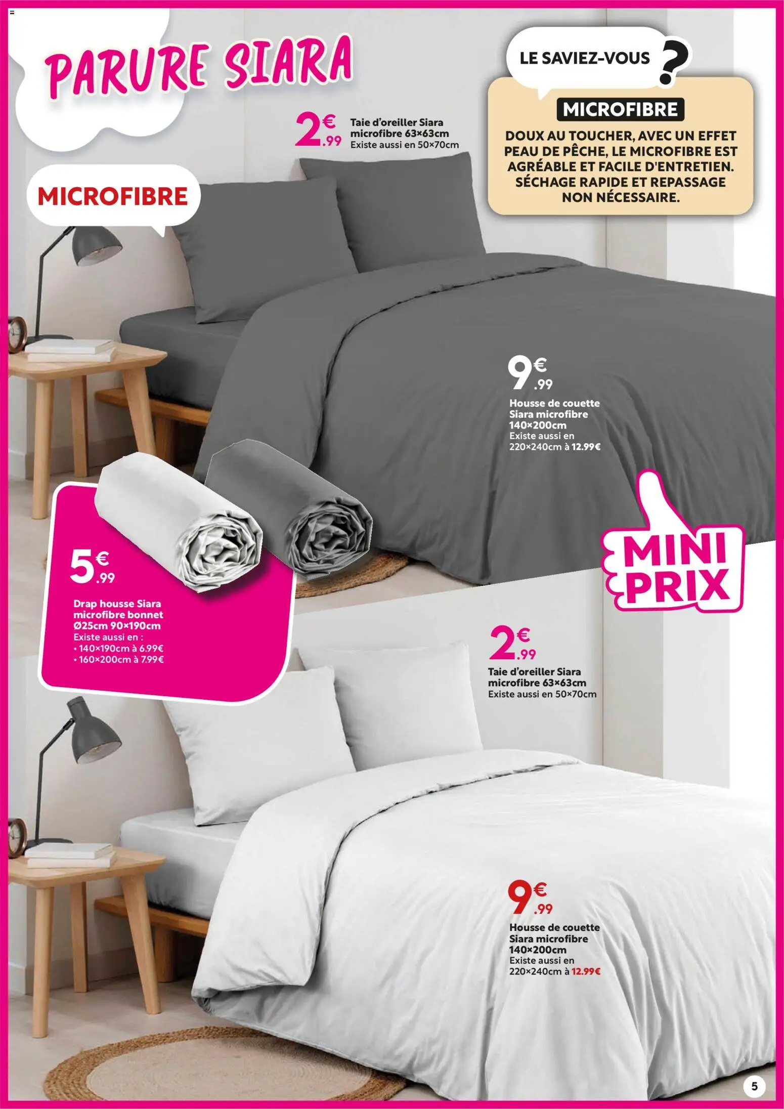 {H1} | Page: 5 | Produits: Bonnet, Taie d'oreiller, Housse de couette, Couette