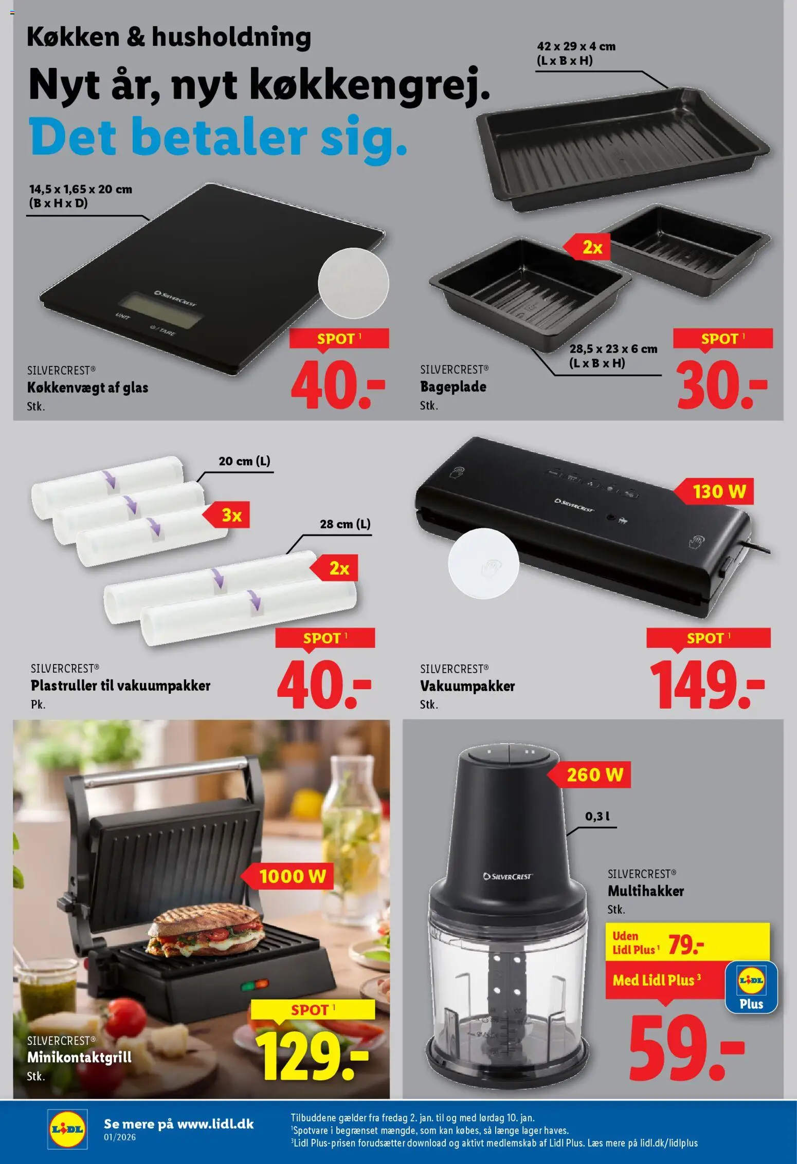 Lidl tilbudsavis – gyldig fra 02.01.2026 | Side: 18 | Produkter: Søm, Køkkenvægt