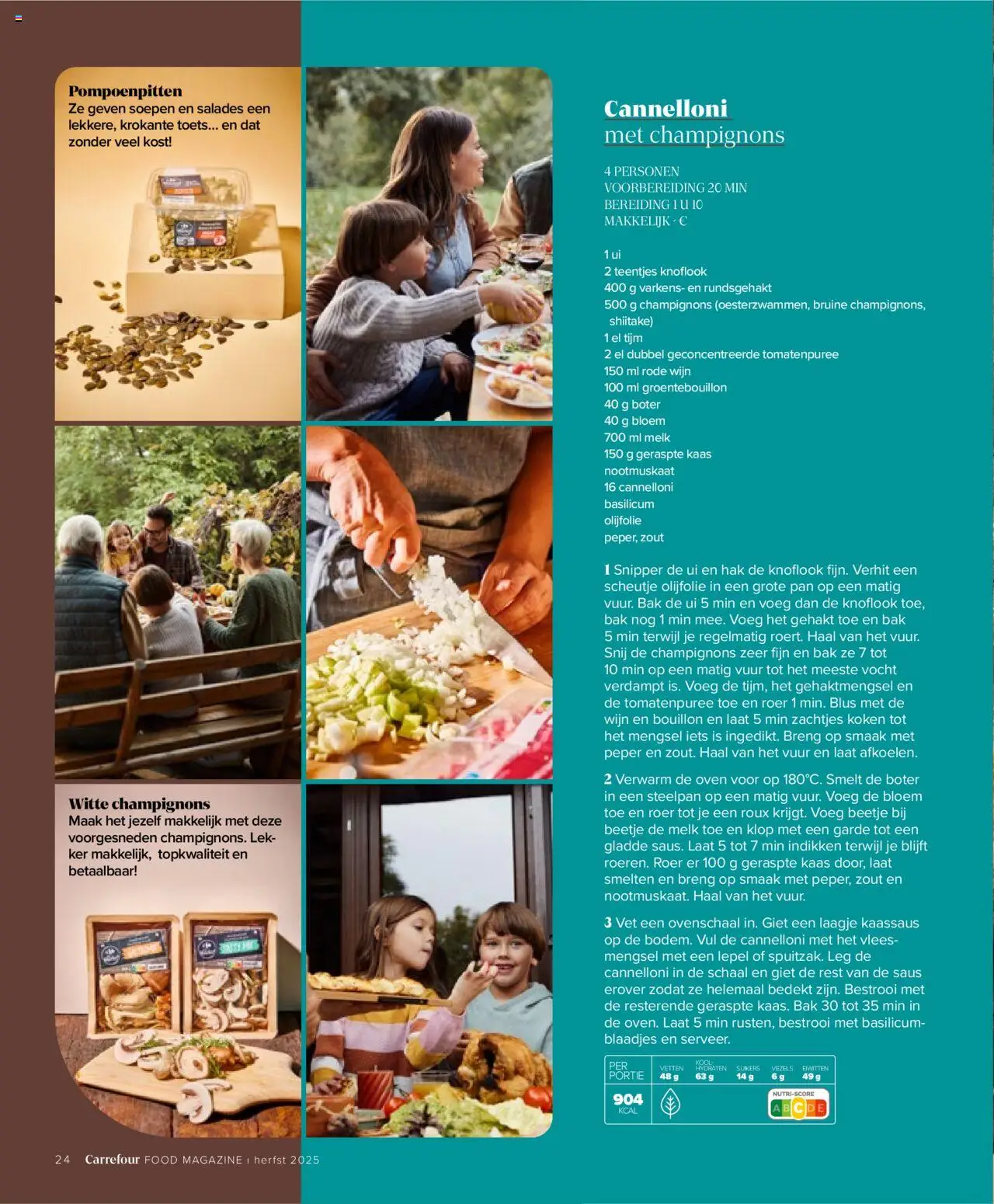 {H1} | Pagina: 24 | Producten: Salades, Knoflook, Nootmuskaat, Melk