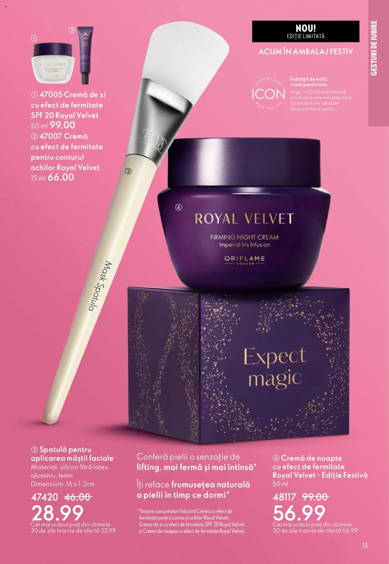 Noul catalog Oriflame – valabil de la 21.01.2026 | Pagină: 15 | Produse: Cremă de zi, Cremă de noapte, Cremă