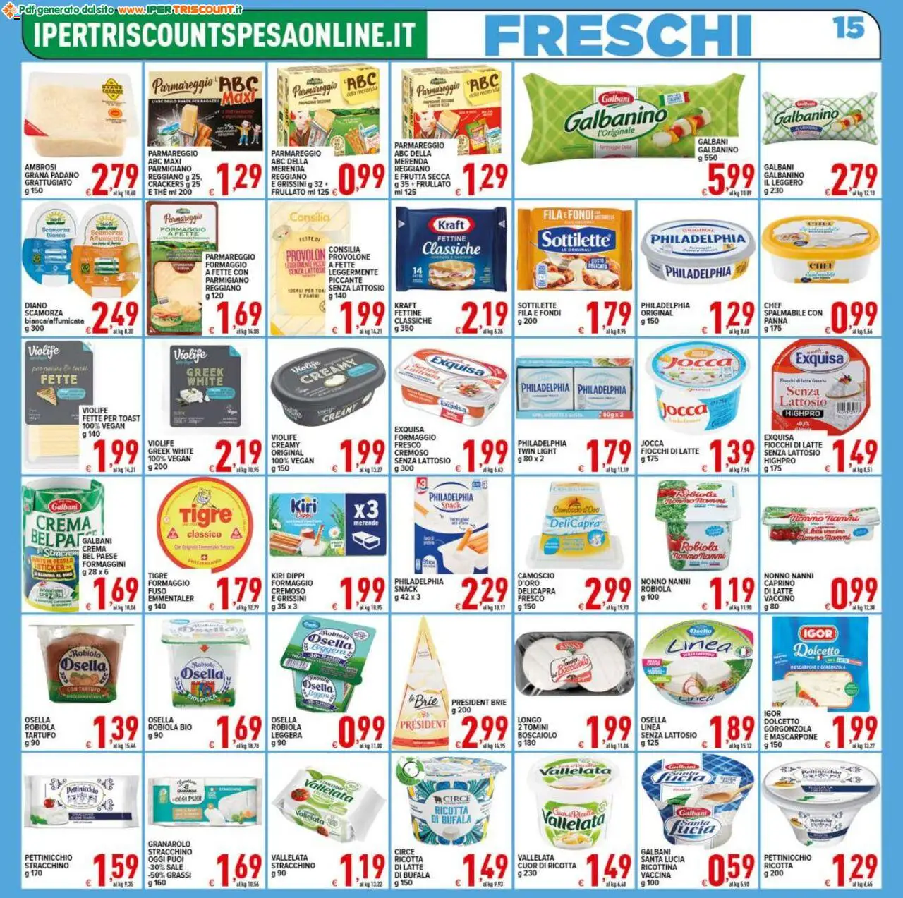 Volantino Ipertriscount del 17.09.2025 | Pagina: 15 | Prodotti: Crema, Panna, Fiocchi, Stracchino