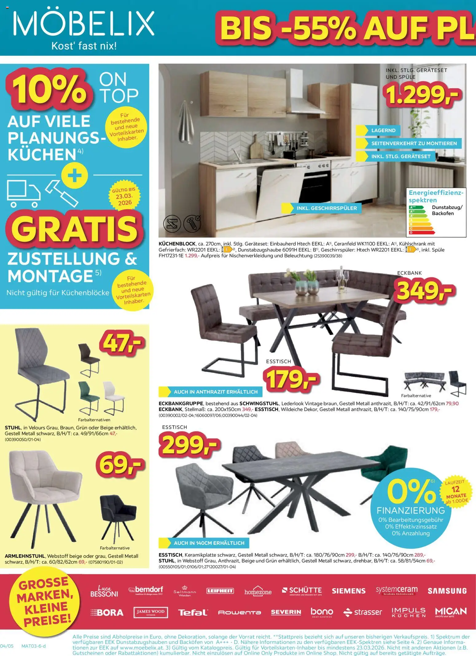 Möbelix Angebote gültig ab 17.03.2026 | Seite: 4 | Produkte: Kühlschrank, Geschirrspüler, Samsung