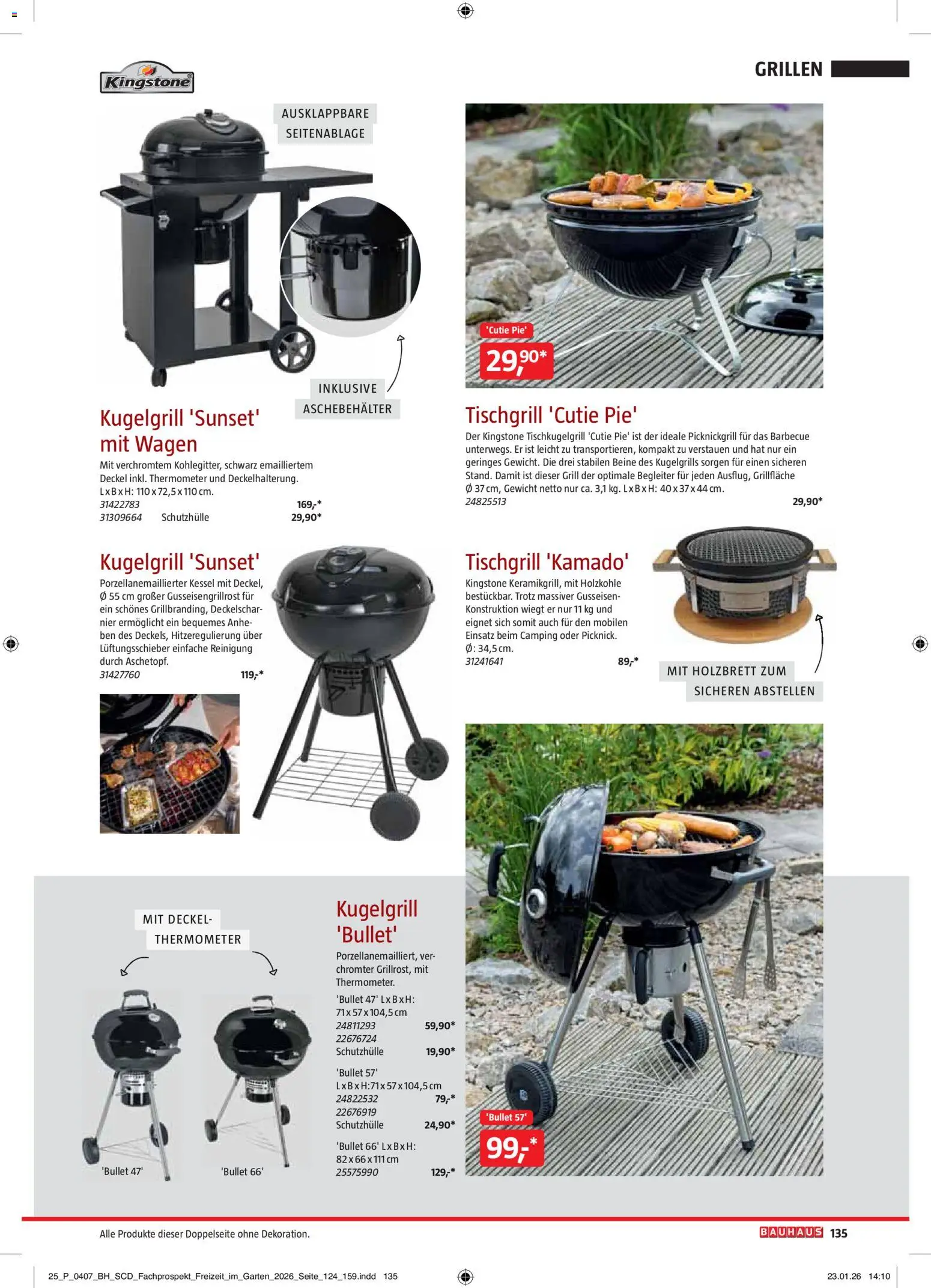 Bauhaus Freizeit im Garten gültig ab 01.05.2026 | Seite: 135 | Produkte: Gewicht, Grill, Thermometer