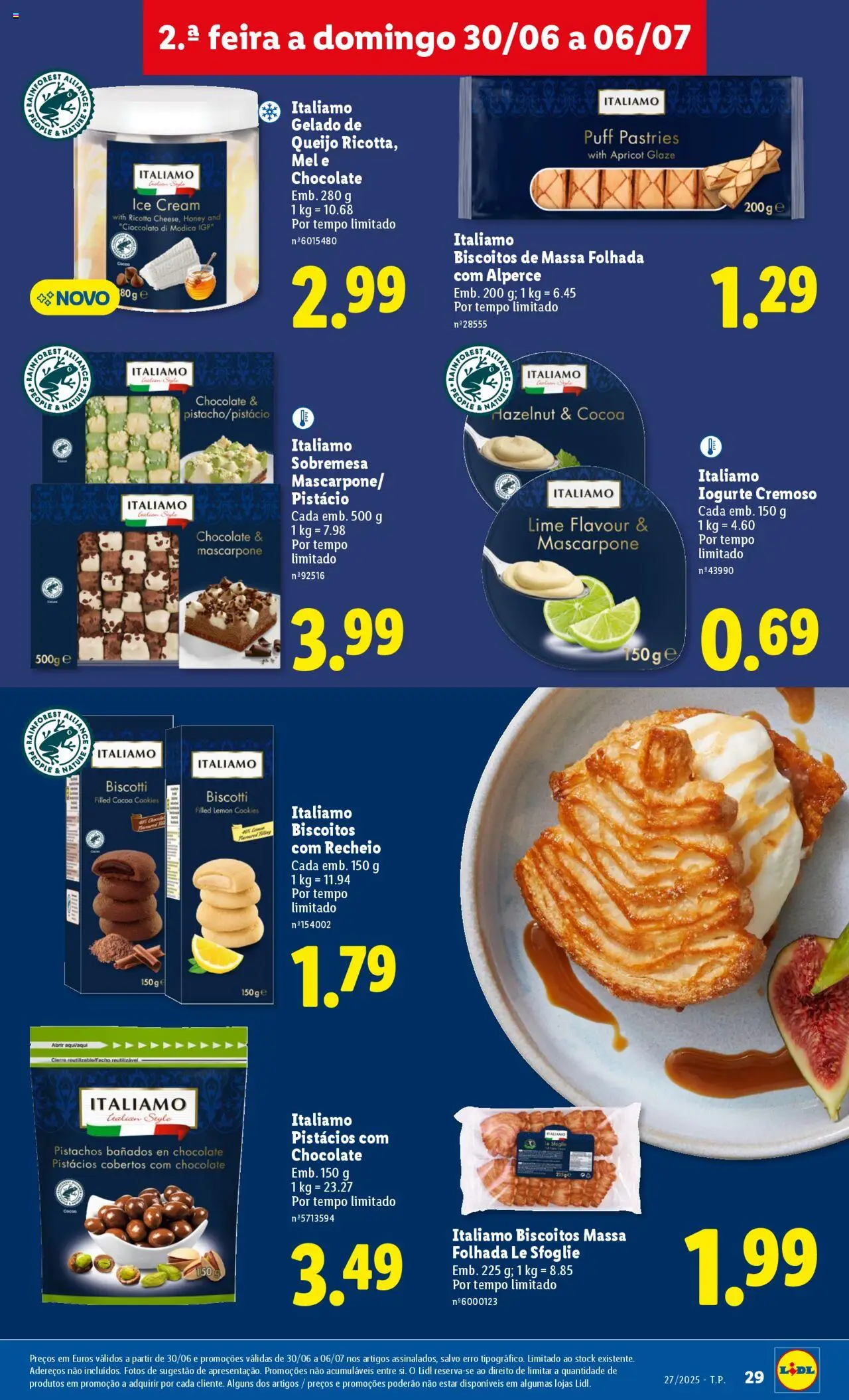 Lidl folheto │ válido de 30.06.2025 | Página: 29 | Produtos: Queijo, Iogurte, Biscoitos, Mascarpone