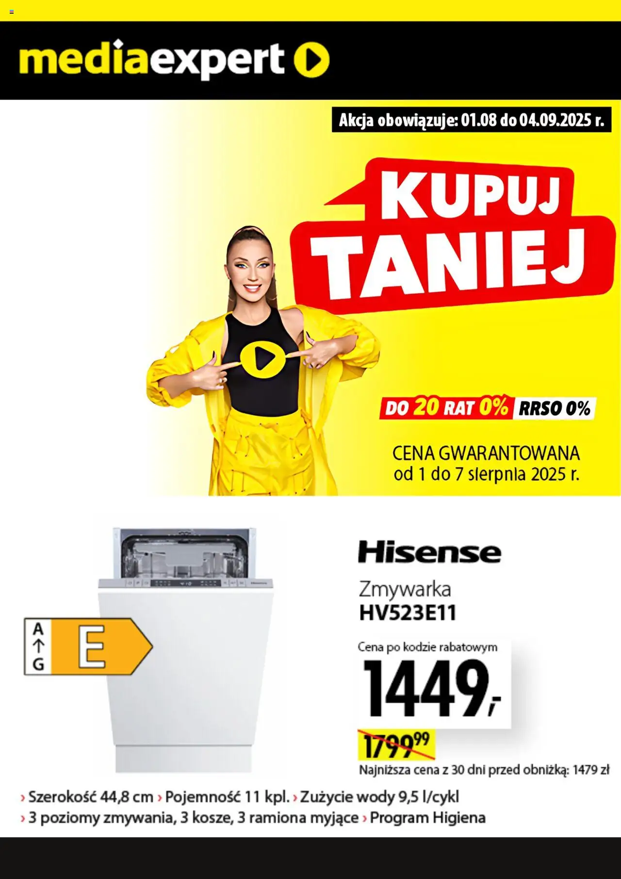 Mediaexpert promocje od 01.08.2025 | Strona: 5 | Produkty: Zmywarka