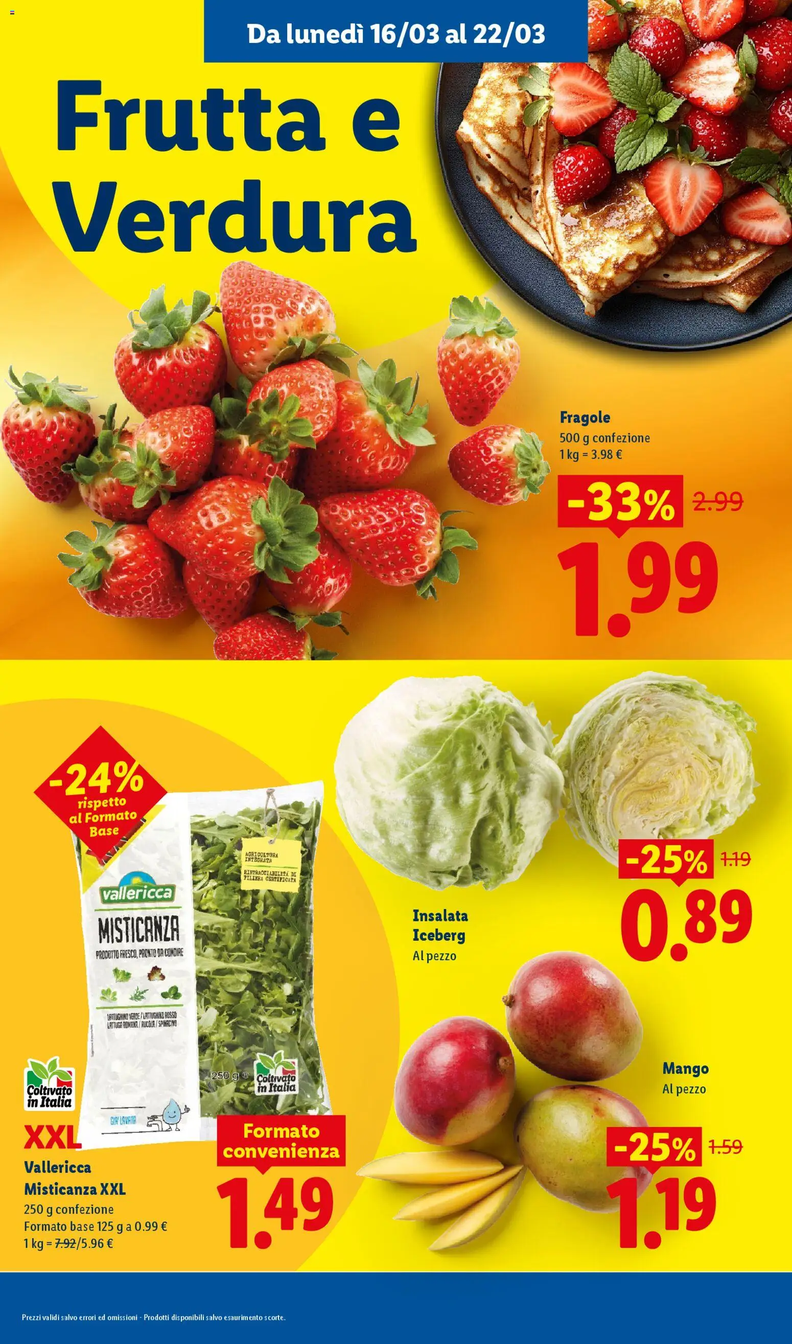 Volantino Lidl del 16.03.2026 | Pagina: 6 | Prodotti: Insalata, Frutta, Mango, Lattuga