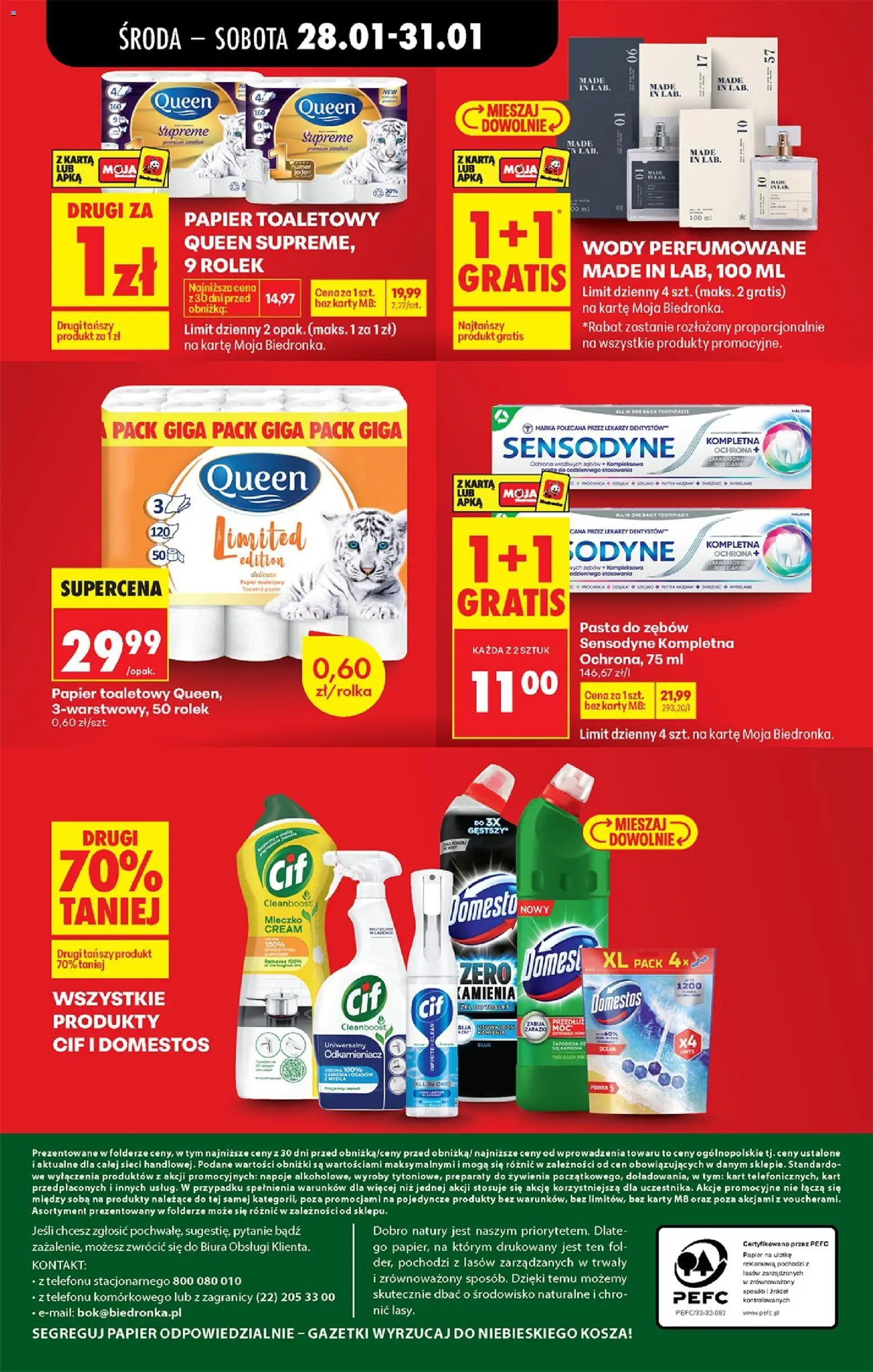 Biedronka gazetka - Oferta w tym tygodniu od 28.01.2026 | Strona: 64 | Produkty: Papier toaletowy, Napoje, Domestos, Pasta do zębów