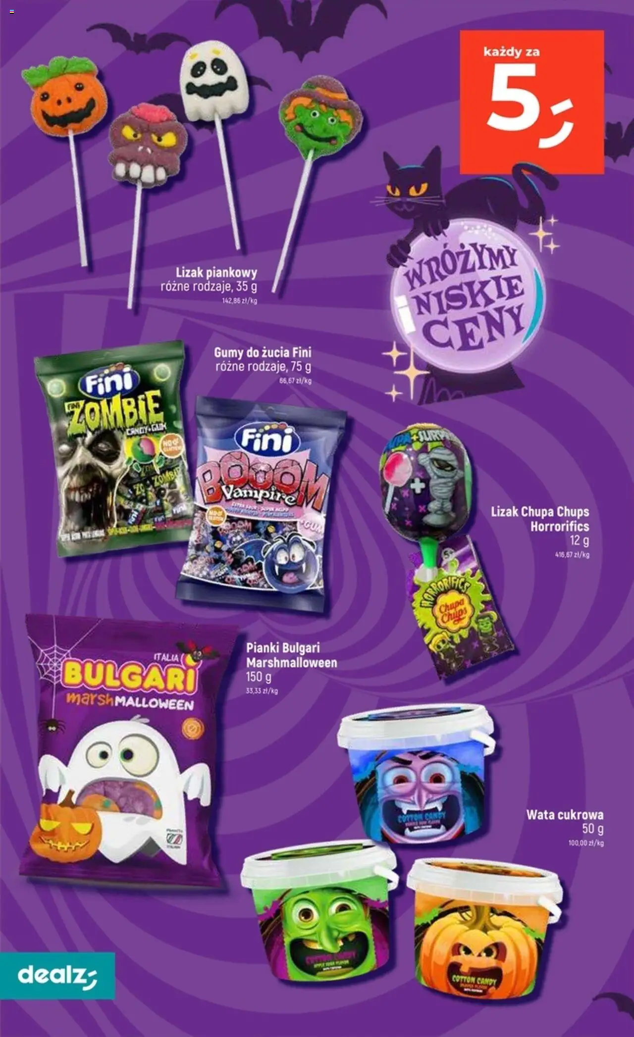 Dealz Gazetka - Upiornie niskie ceny od 11.09.2025 | Strona: 12 | Produkty: Lizak Chupa Chups, Gumy, Pianki