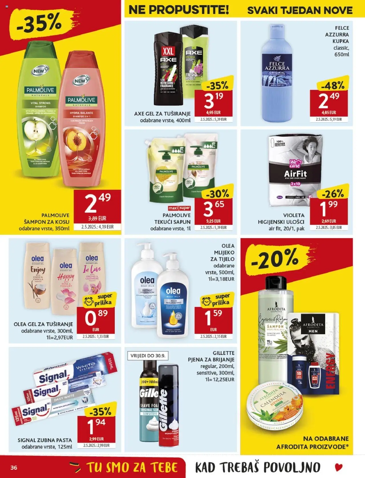 Konzum HR akciós ujság - amely érvényes a következő dátumtól: 17.09.2025 | Oldal: 36 | Termékek: Body, Sampon