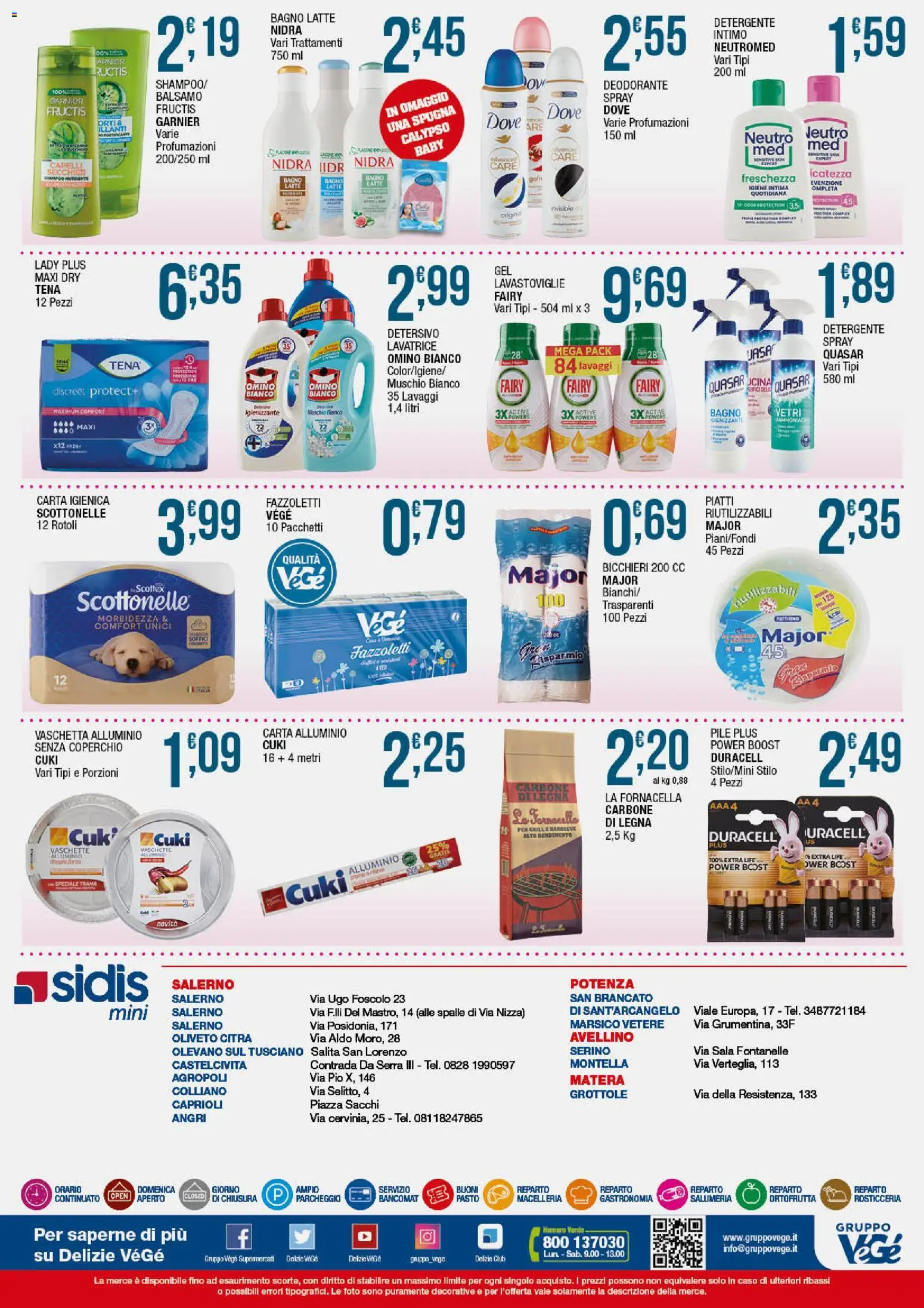 Volantino Sidis del 23.03.2026 | Pagina: 12 | Prodotti: Balsamo, Lavatrice, Bagno, Vaschette