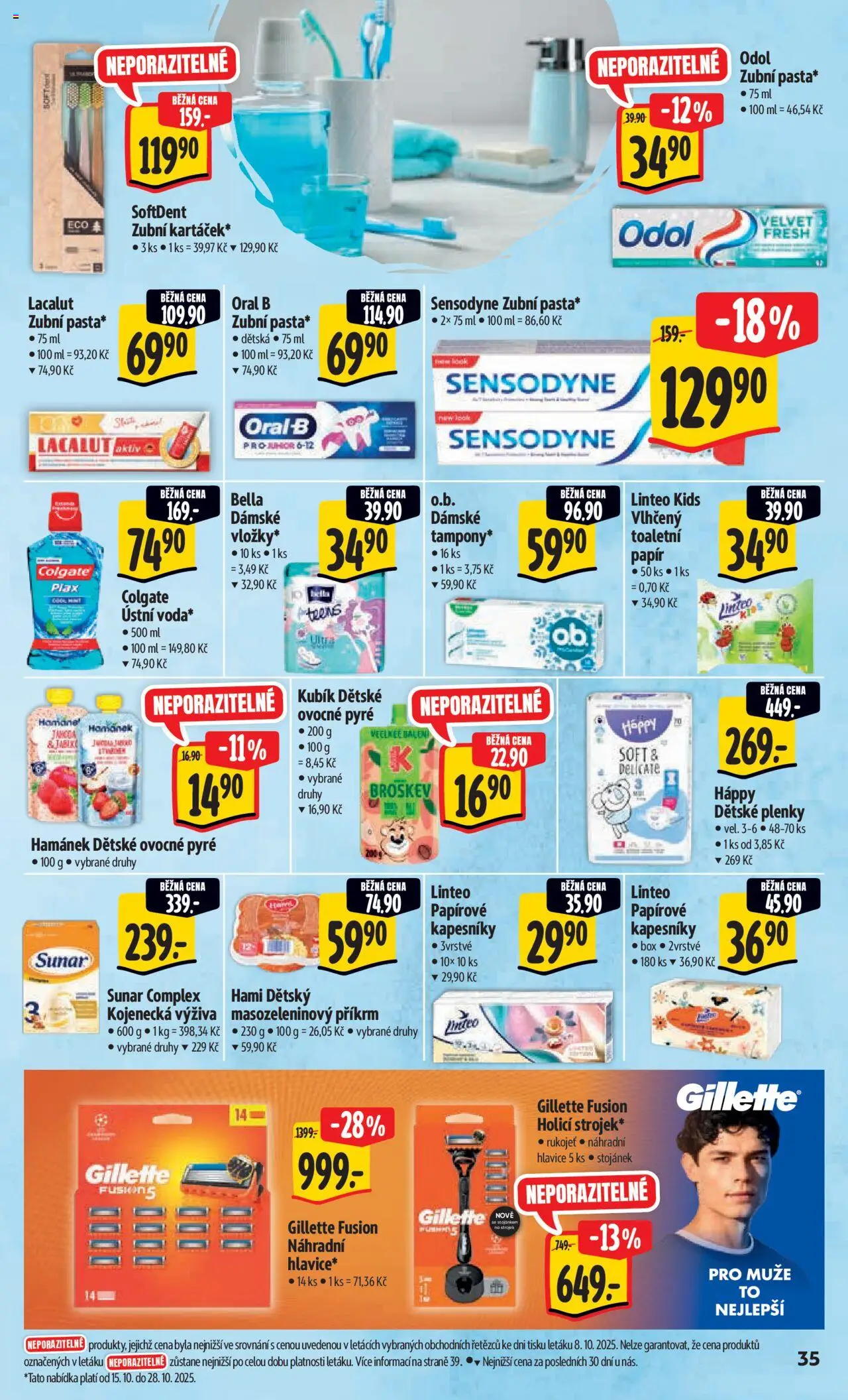 Albert leták - Hypermarket od 15.10.2025 | Strana: 44 | Produkty: Sunar Complex, Sunar, Hami, Gillette fusion