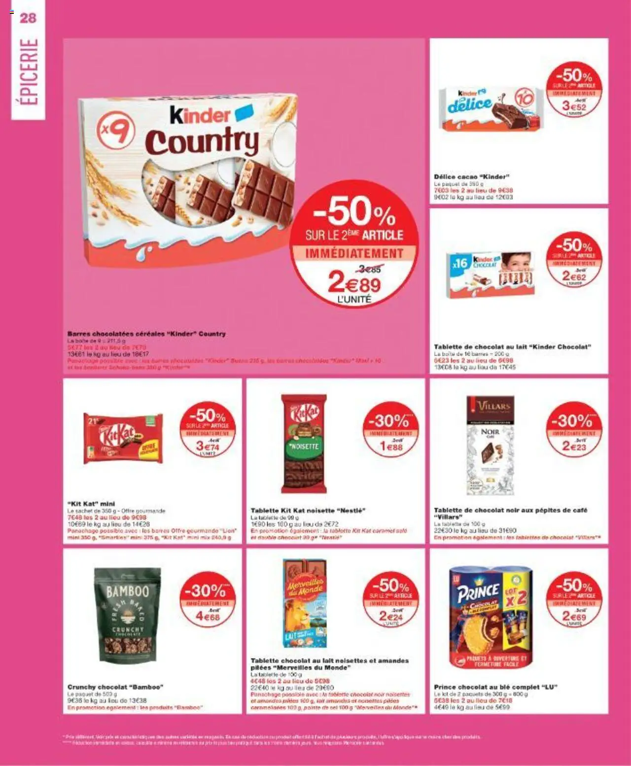  | Page: 28 | Produits: Noisette, Lait, Prince chocolat, Amandes
