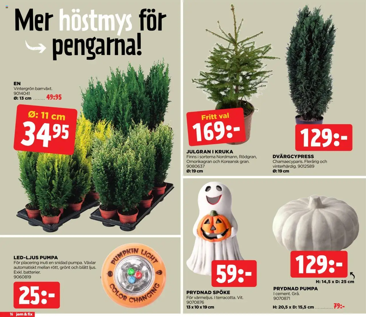 Jem & Fix reklamblad aktuell från 20.10.2025 | Sida: 16 | Produkter: Kruka, Pumpa