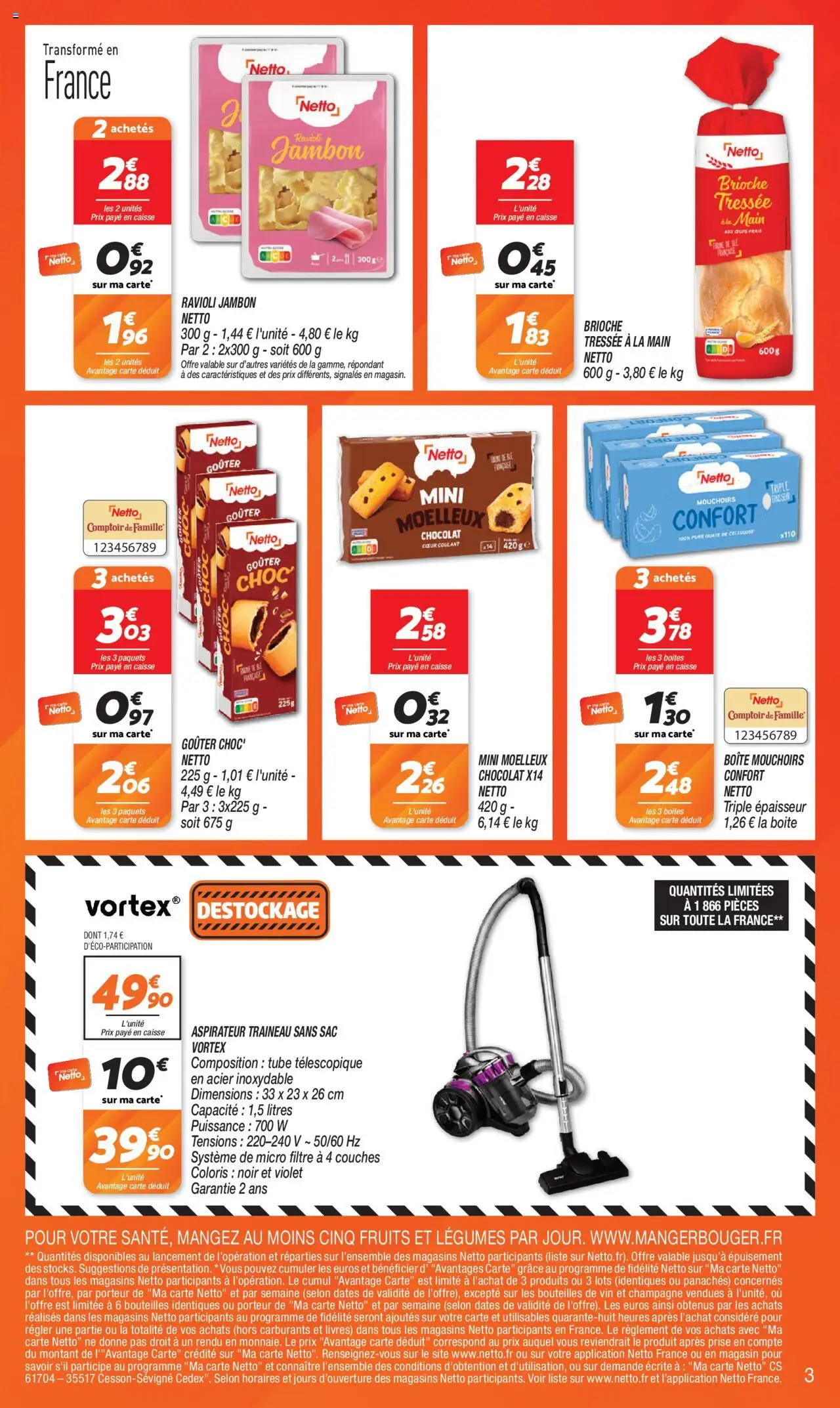 {H1} | Page: 3 | Produits: Aspirateur, Champagne, Chocolat, Jambon